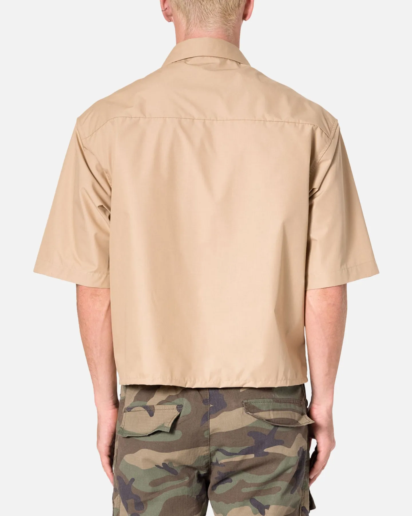 MNML Cropped Short Sleeve Shirt Khaki sold by Culture Kings product image thumbnail 4