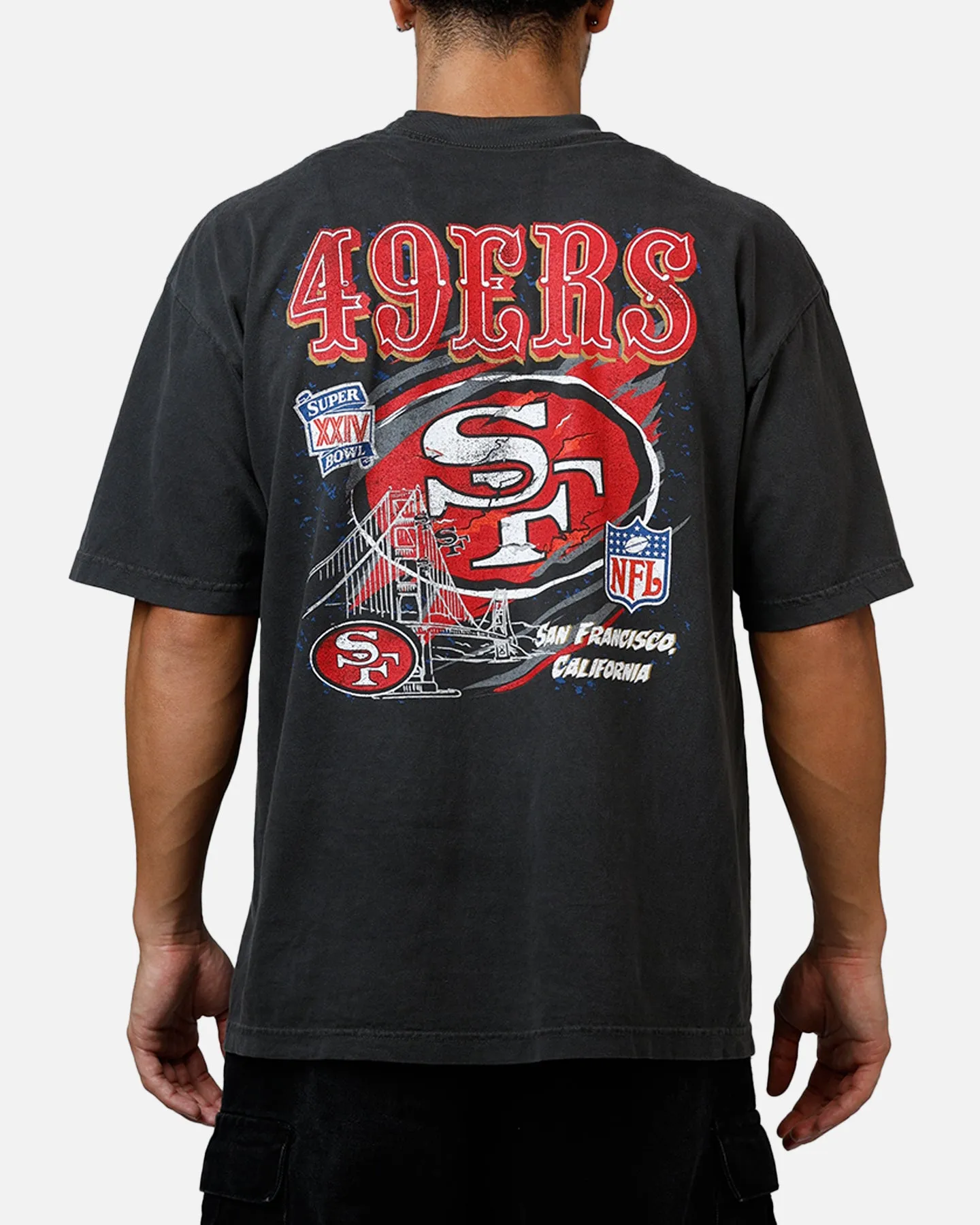 Mitchell & Ness San Francisco 49ers Alter Ego Vintage T-Shirt Faded Black sold by Culture Kings