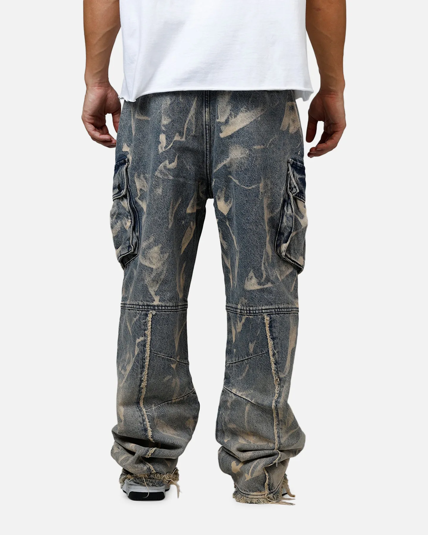 MNML Ultra Baggy Rip Denim Cargo Pant Blue sold by Culture Kings product image thumbnail 5