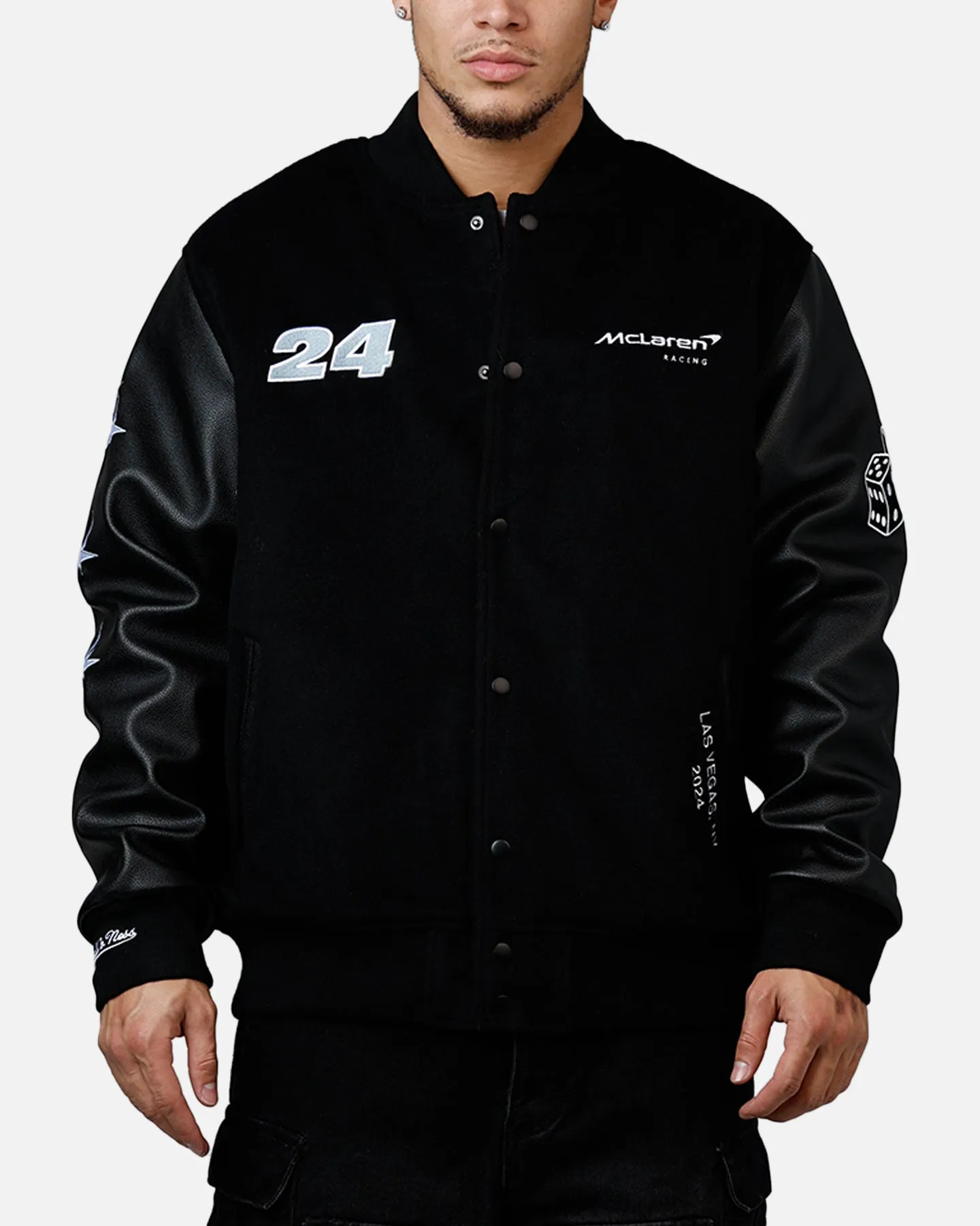 Mitchell & Ness X Mclaren 'Vegas Grad Prix 2024' Varsity Jacket Black sold by Culture Kings product image thumbnail 2