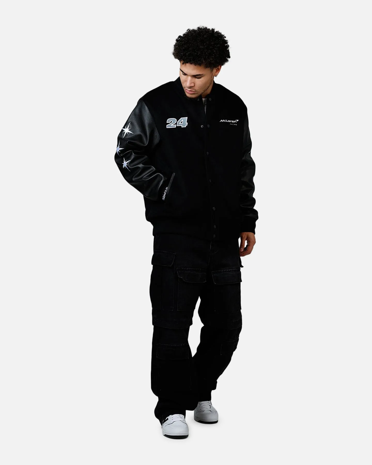 Mitchell & Ness X Mclaren 'Vegas Grad Prix 2024' Varsity Jacket Black sold by Culture Kings product image thumbnail 3