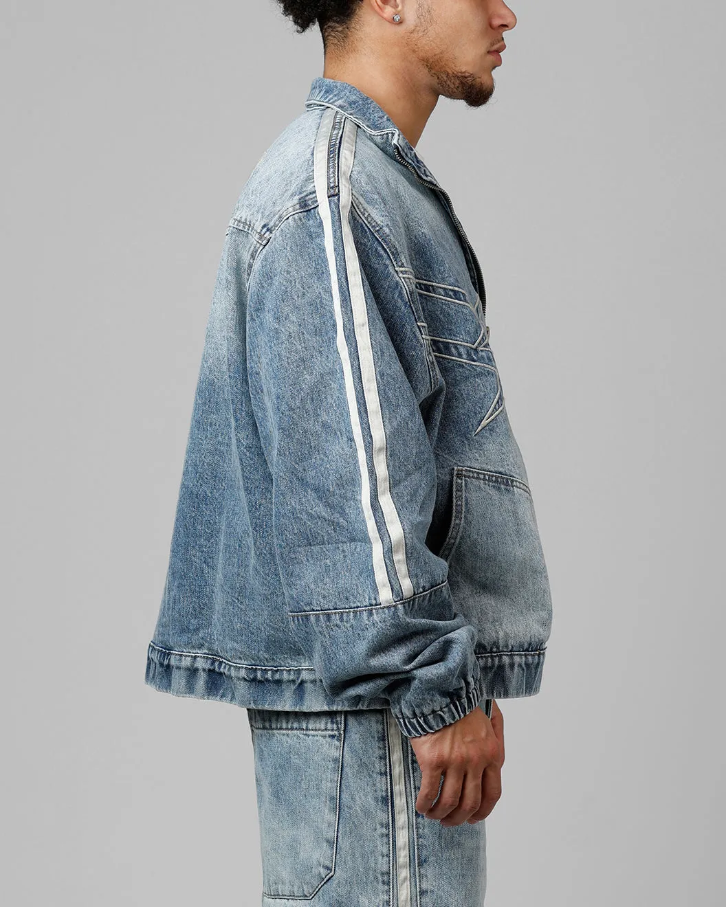 Loiter Track Star Denim Jacket Blue Wash sold by Culture Kings product image thumbnail 4
