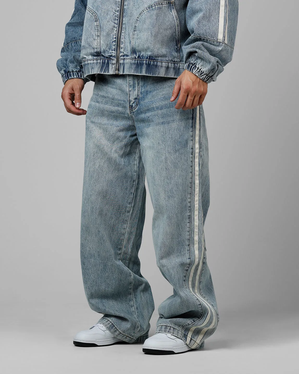 Loiter Track Star Denim Jeans Blue Wash sold by Culture Kings product image thumbnail 4