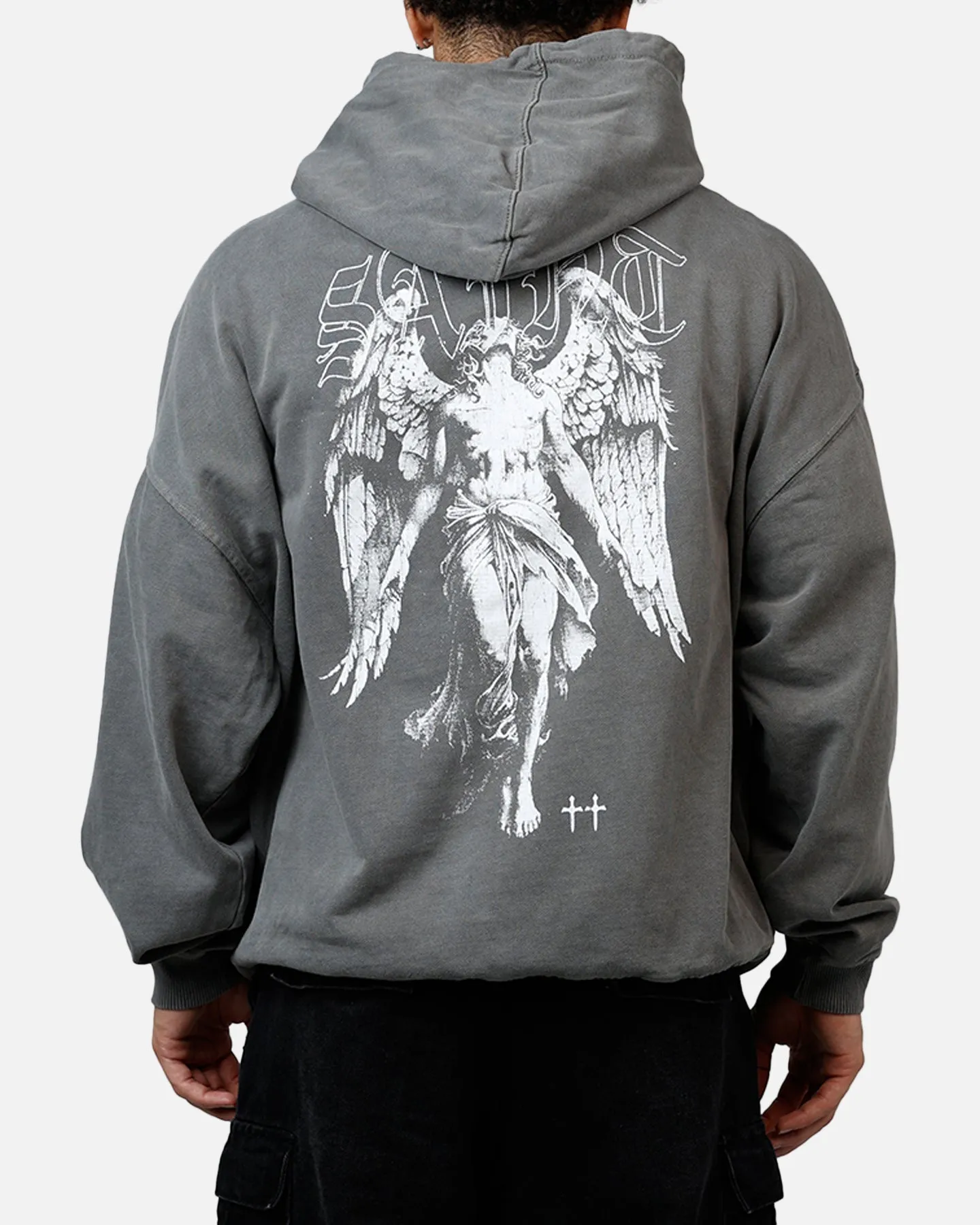 Saint Morta Lucian Premium Hoodie Washed Charcoal sold by Culture Kings