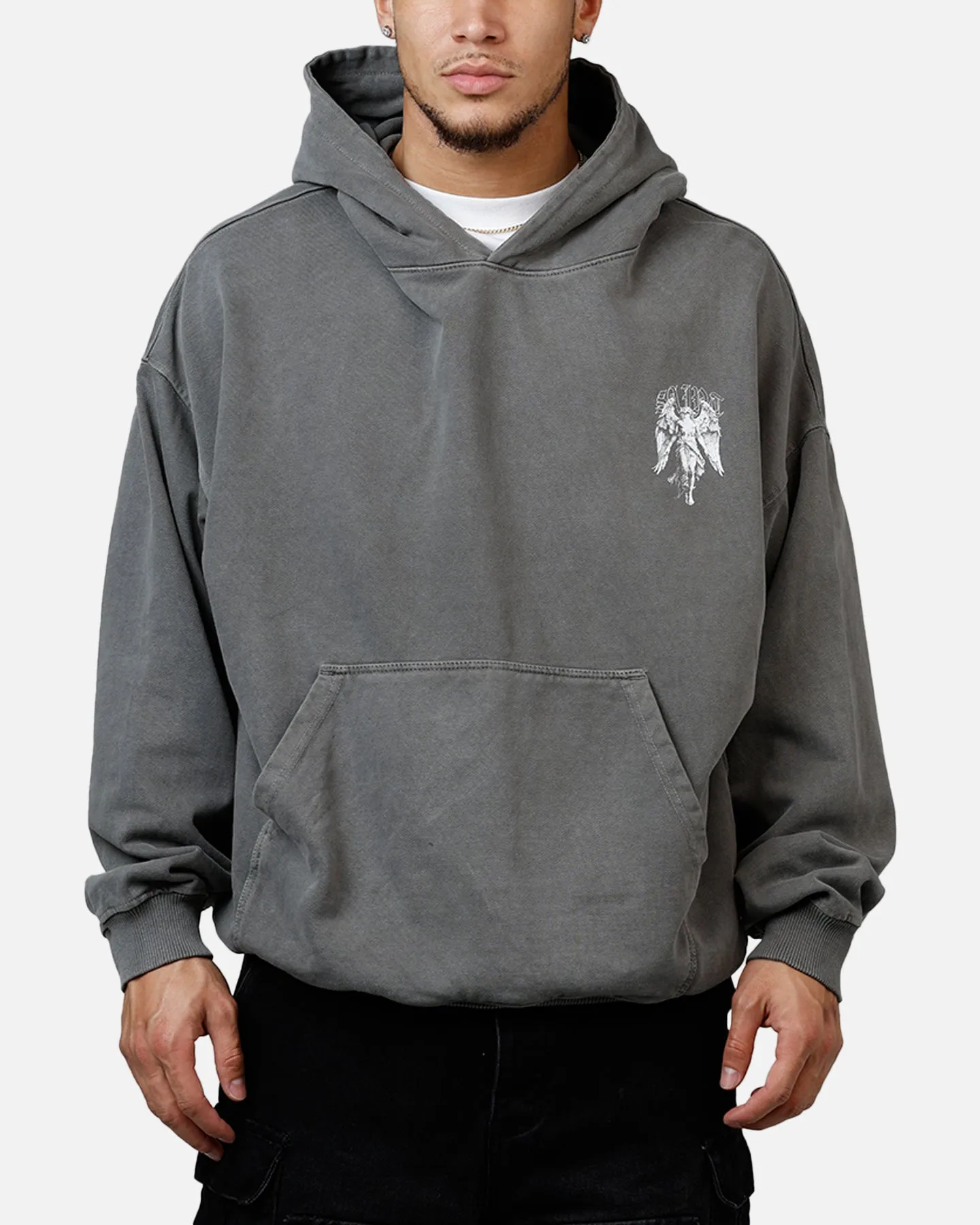 Saint Morta Lucian Premium Hoodie Washed Charcoal sold by Culture Kings product image thumbnail 2