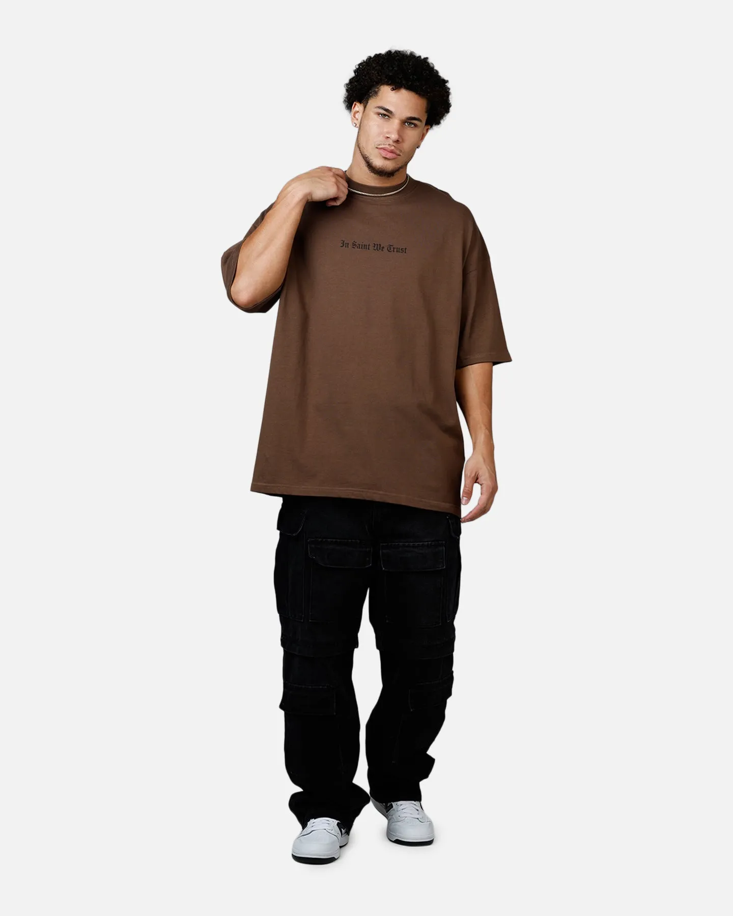 Saint Morta Virtues Mock Neck T-Shirt Brown sold by Culture Kings product image thumbnail 3