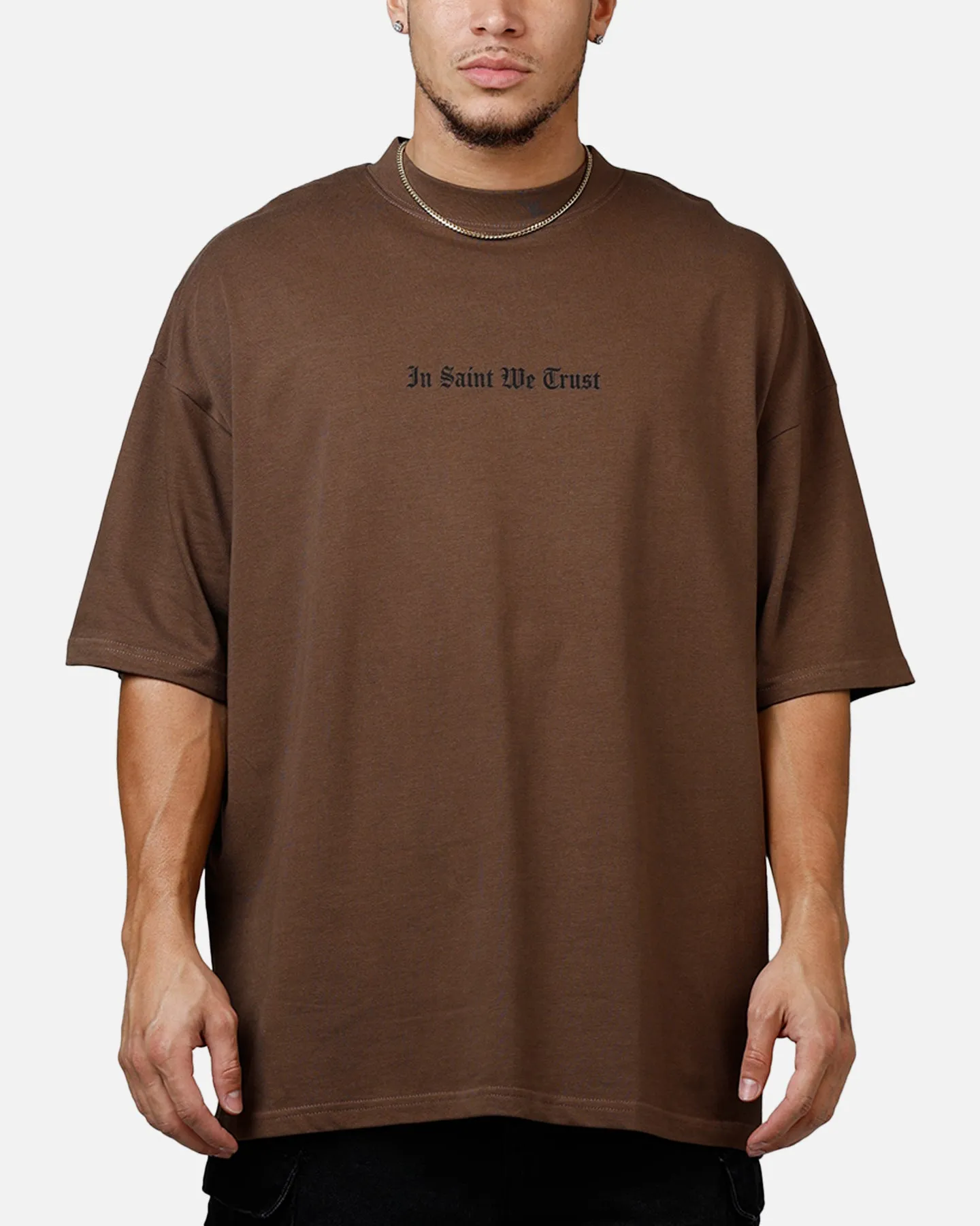Saint Morta Virtues Mock Neck T-Shirt Brown sold by Culture Kings product image thumbnail 2