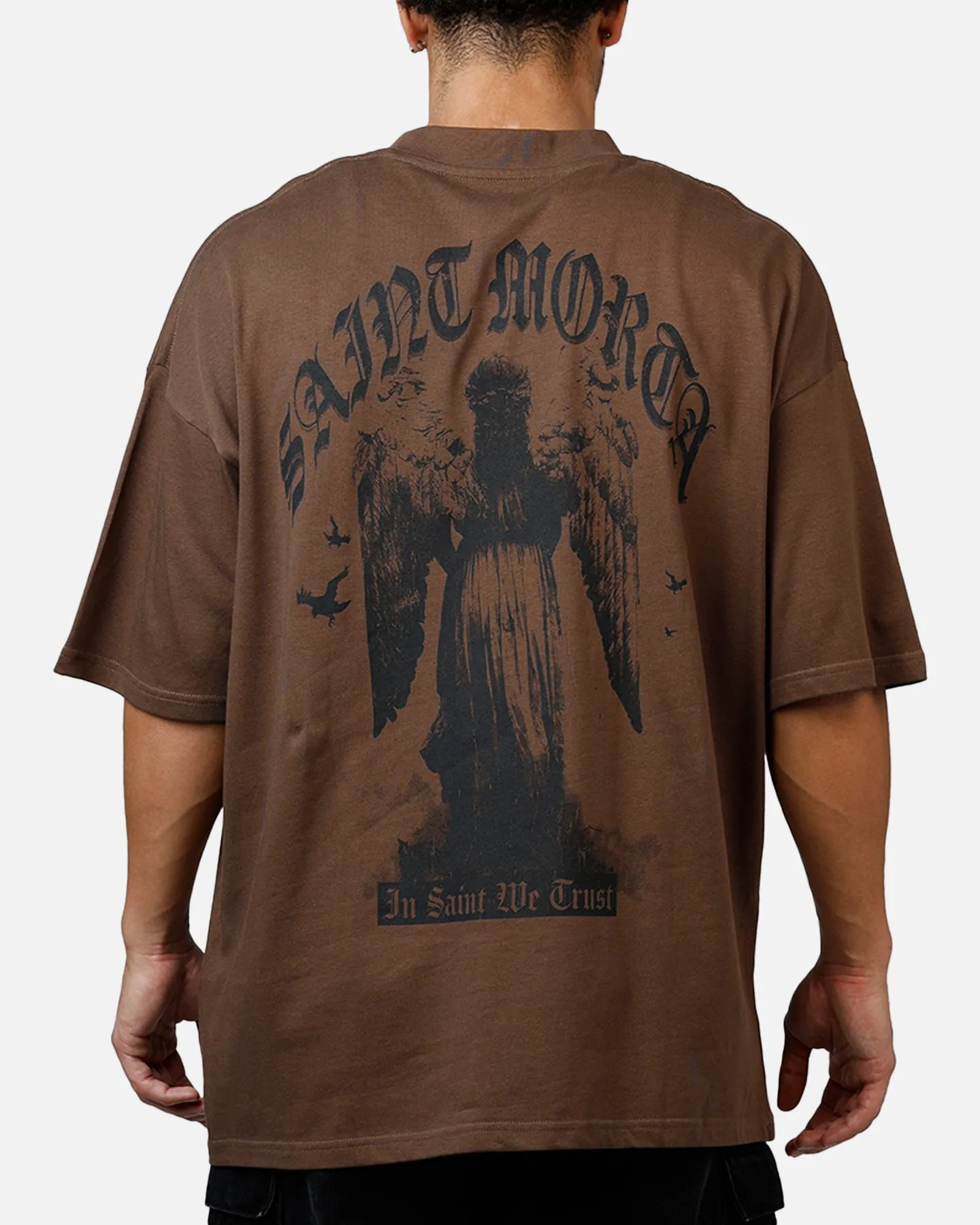 Saint Morta Virtues Mock Neck T-Shirt Brown sold by Culture Kings