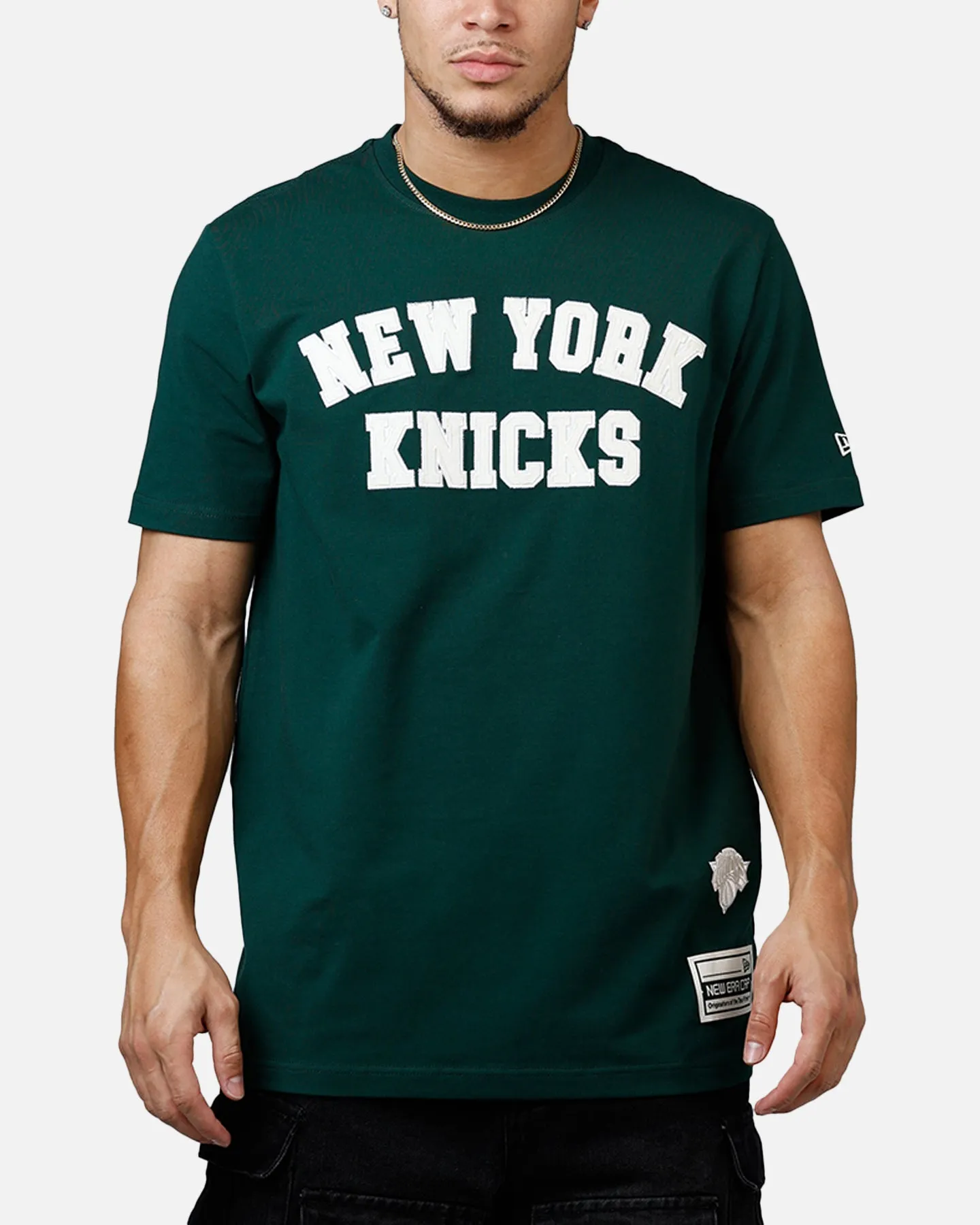 New Era New York Knicks Logo Select T-Shirt Dark Green sold by Culture Kings