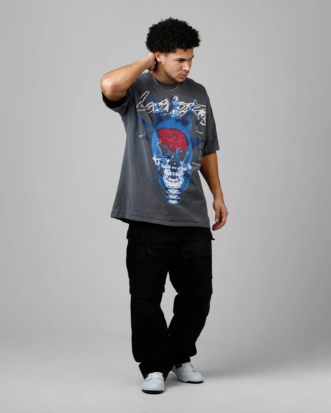 Loiter Brain Rot Vintage T-Shirt Charcoal sold by Culture Kings product image thumbnail 3