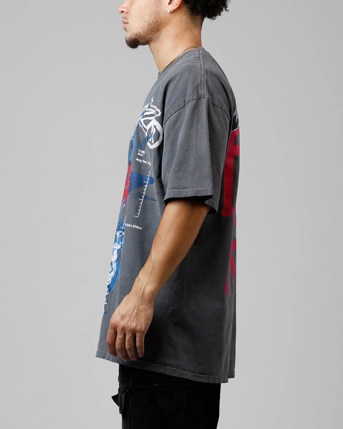 Loiter Brain Rot Vintage T-Shirt Charcoal sold by Culture Kings product image thumbnail 5