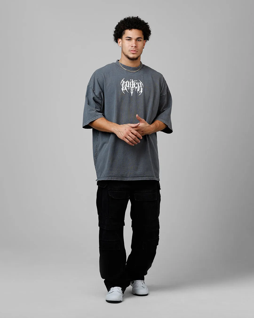 Loiter Metal Mock T-Shirt Charcoal sold by Culture Kings product image thumbnail 3