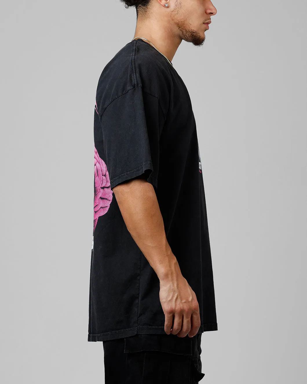 Loiter Brain Rot Vintage T-Shirt Black Acidwash sold by Culture Kings product image thumbnail 4