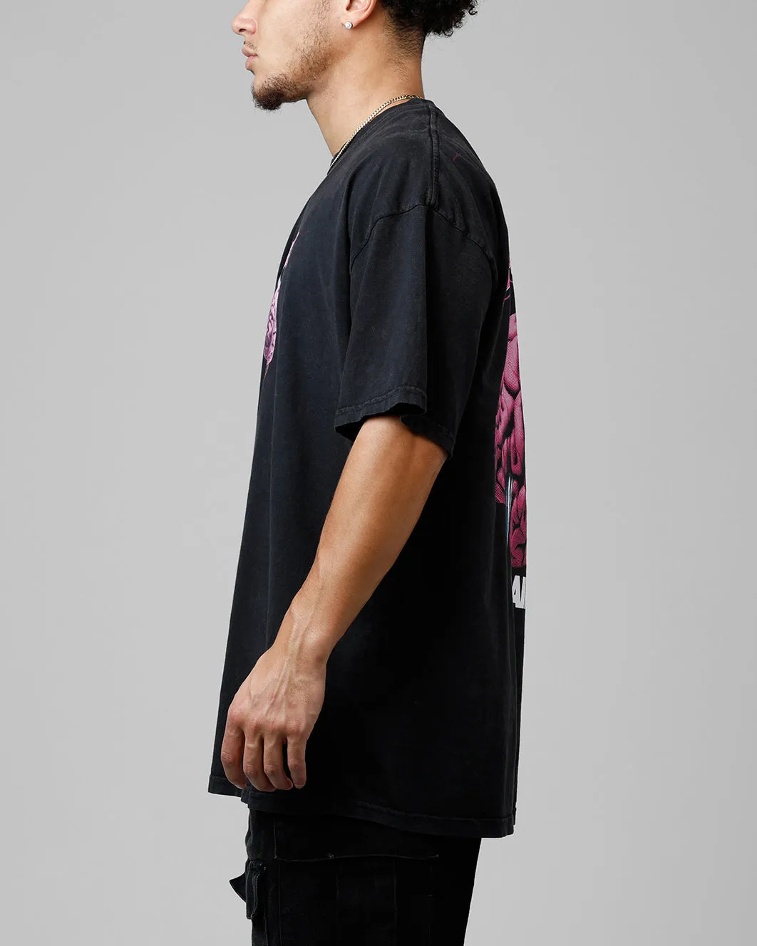 Loiter Brain Rot Vintage T-Shirt Black Acidwash sold by Culture Kings product image thumbnail 5