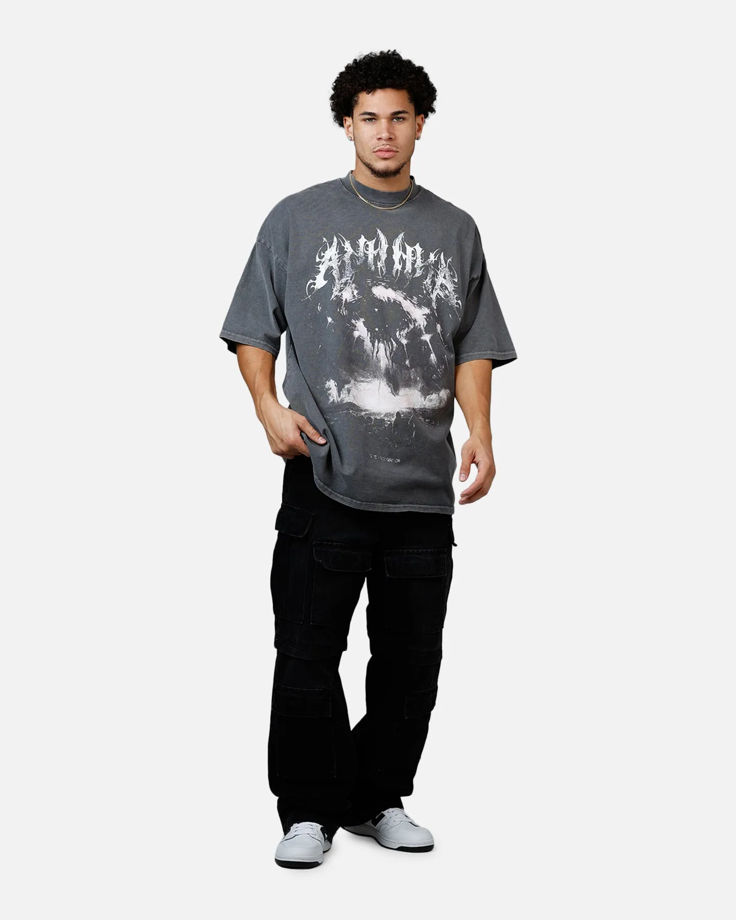 The Anti Order Alien Mock Neck T-Shirt Washed Charcoal sold by Culture Kings product image thumbnail 3
