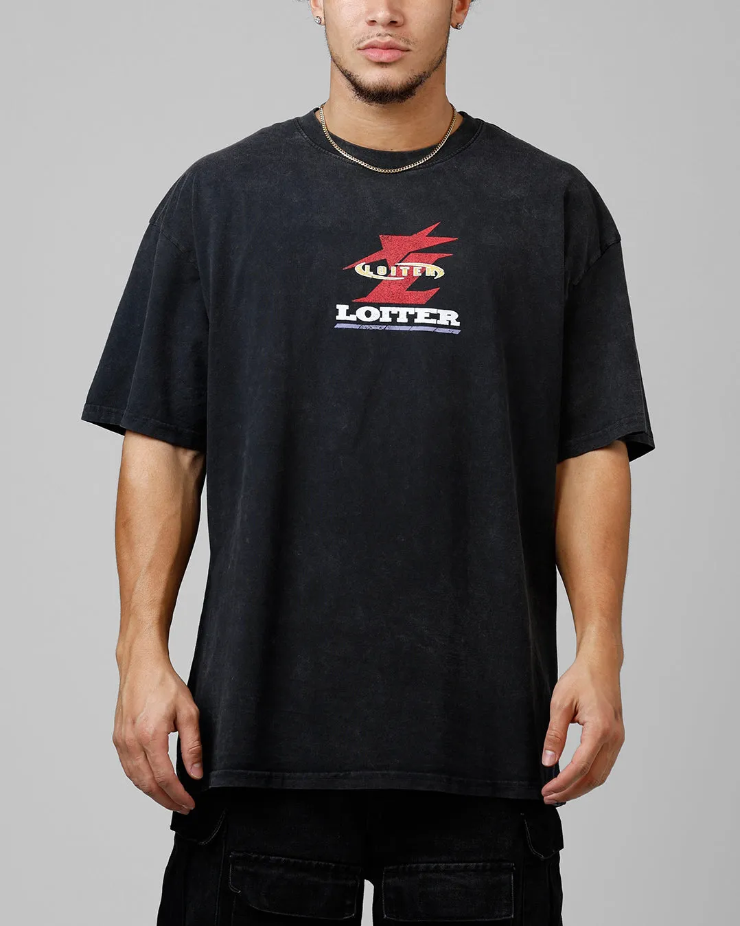 Loiter Formula Vintage T-Shirt Black Acidwash sold by Culture Kings product image thumbnail 2