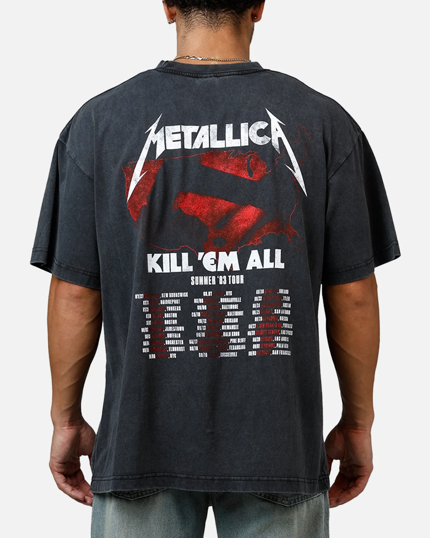 Merch Traffic Metallica 1983 Tour T-Shirt Washed Black sold by Culture Kings product image thumbnail 2