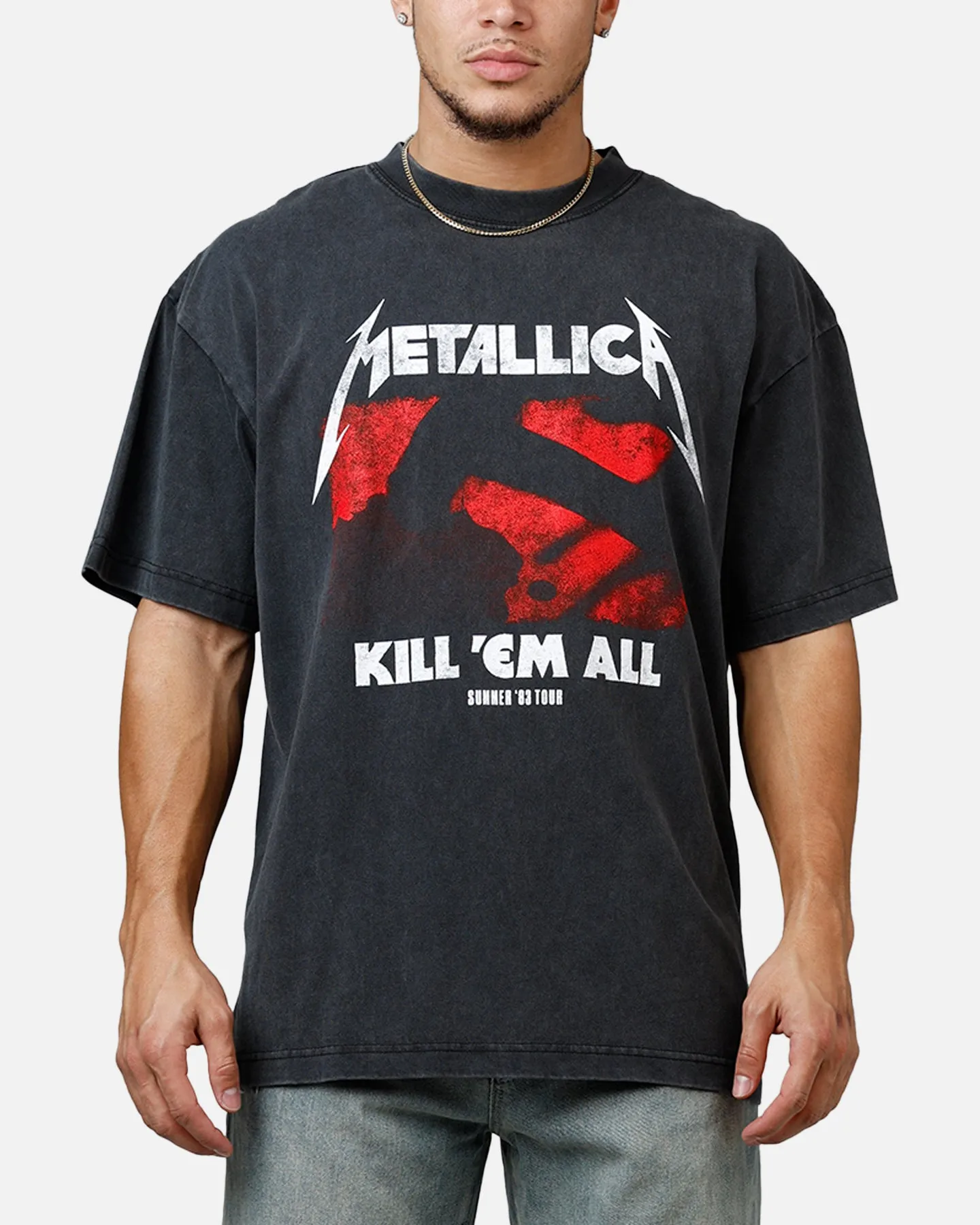 Merch Traffic Metallica 1983 Tour T-Shirt Washed Black sold by Culture Kings