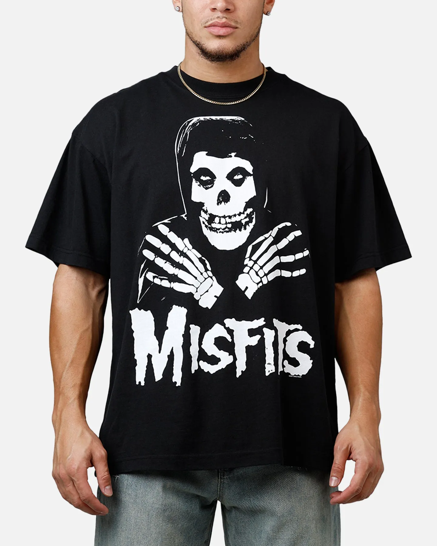 Global Merchandising Misfits Crossed Hands T-Shirt Black sold by Culture Kings