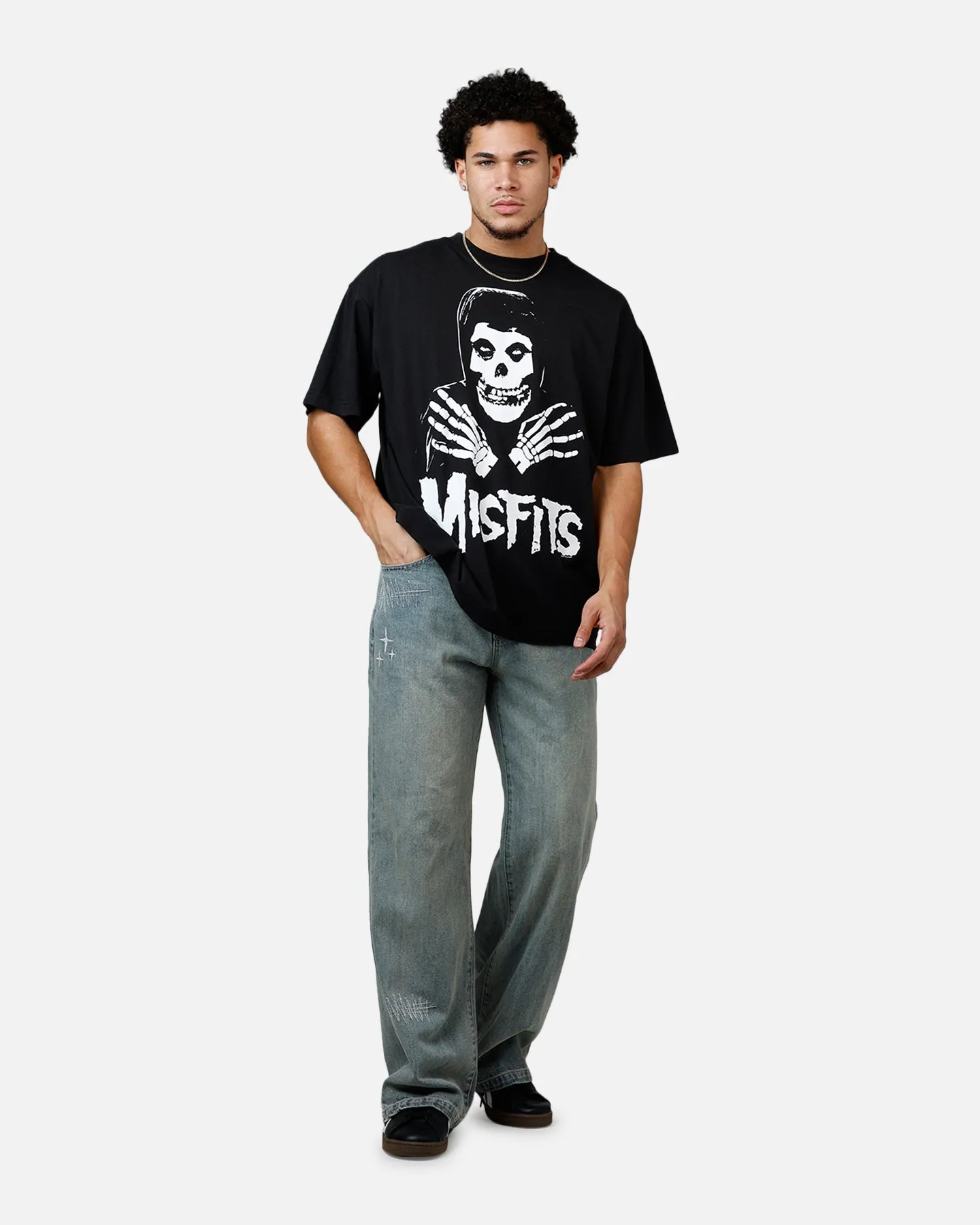 Global Merchandising Misfits Crossed Hands T-Shirt Black sold by Culture Kings product image thumbnail 3