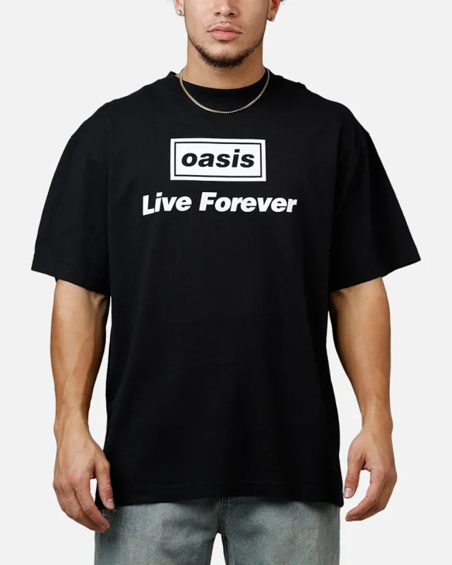 Global Merchandising Oasis Live Forever T-Shirt Black sold by Culture Kings