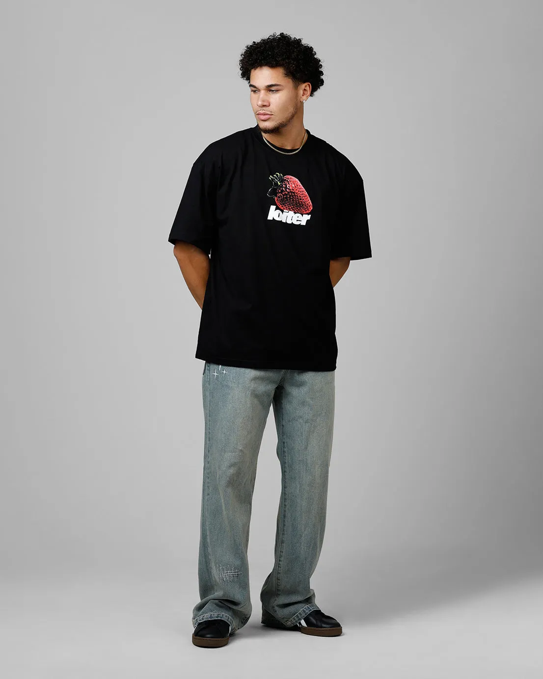 Loiter Strawberry Drop T-Shirt Black sold by Culture Kings product image thumbnail 3