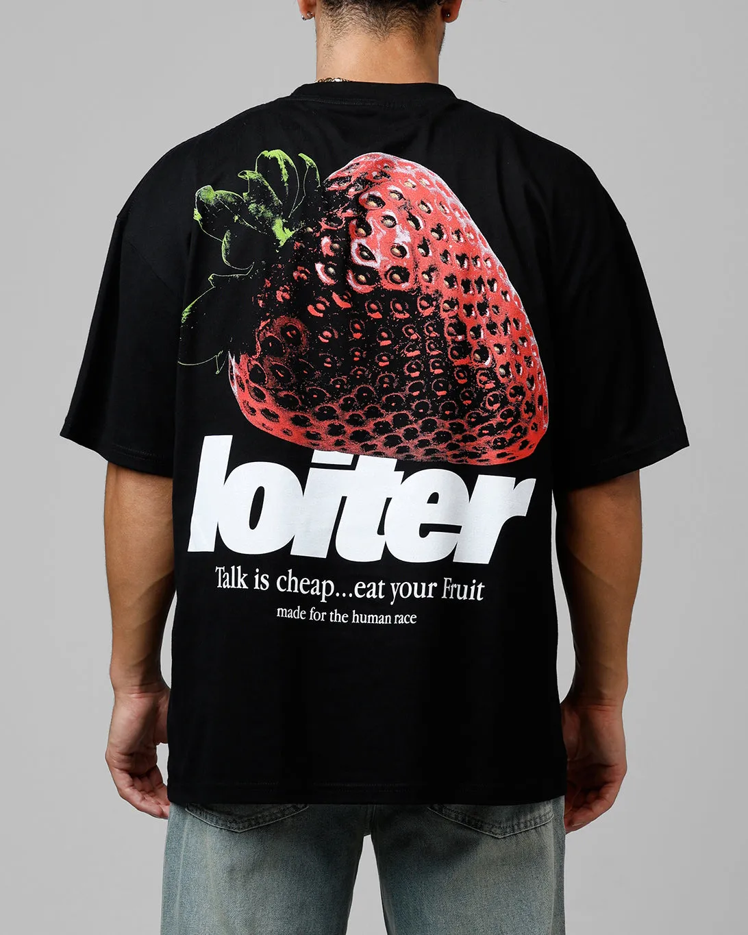 Loiter Strawberry Drop T-Shirt Black sold by Culture Kings