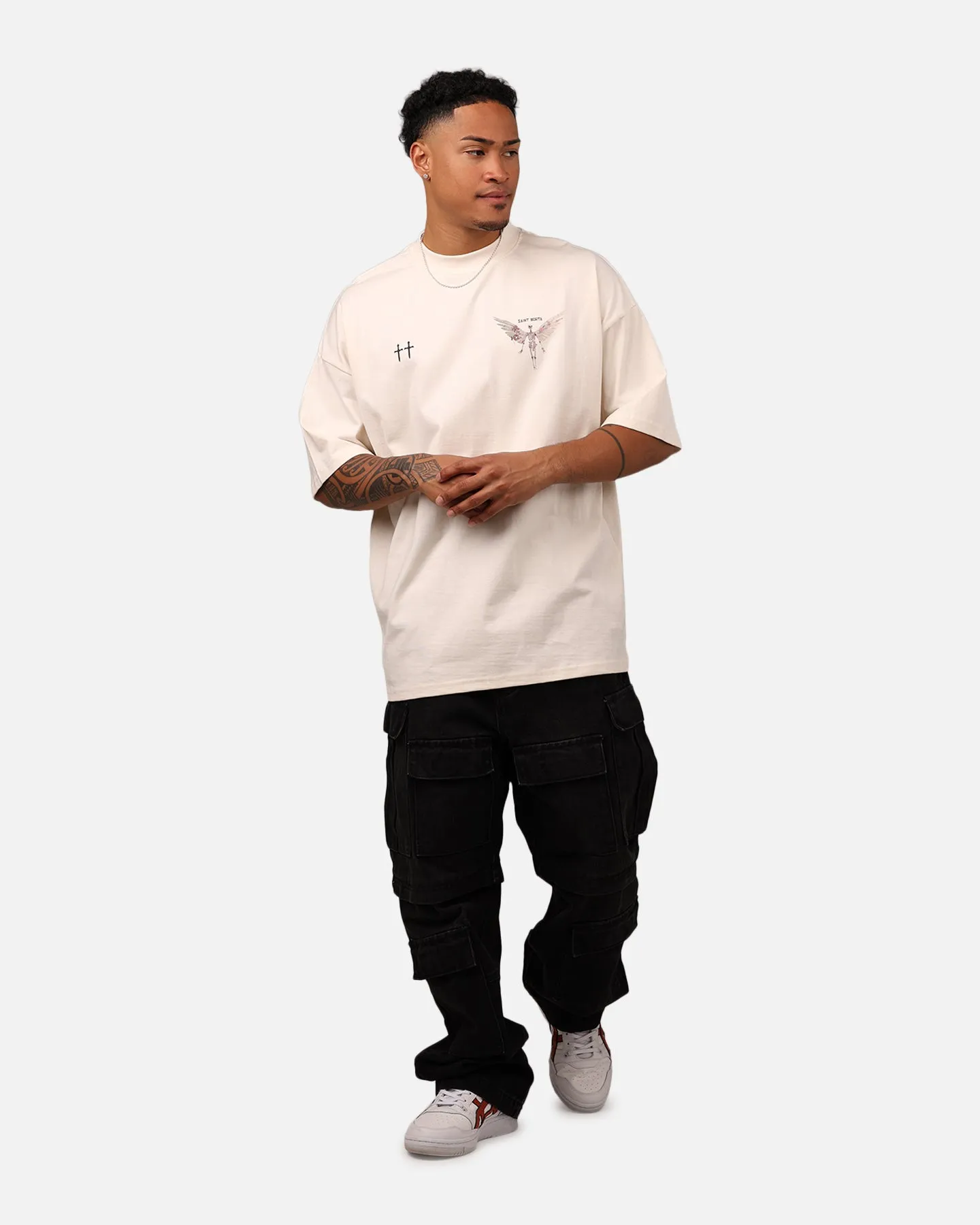 Saint Morta Momento Mori Mock T-Shirt Off White sold by Culture Kings product image thumbnail 3