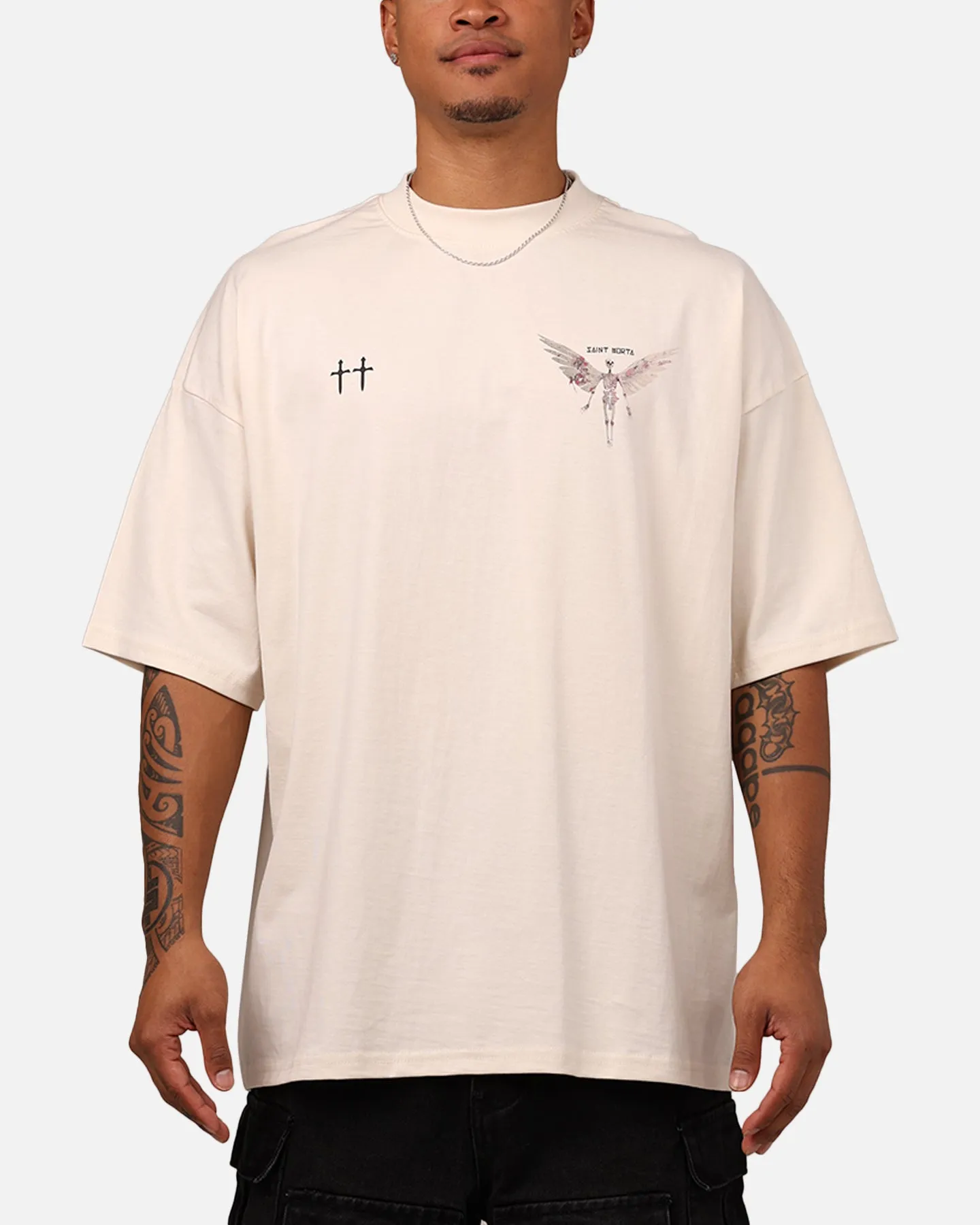 Saint Morta Momento Mori Mock T-Shirt Off White sold by Culture Kings product image thumbnail 2