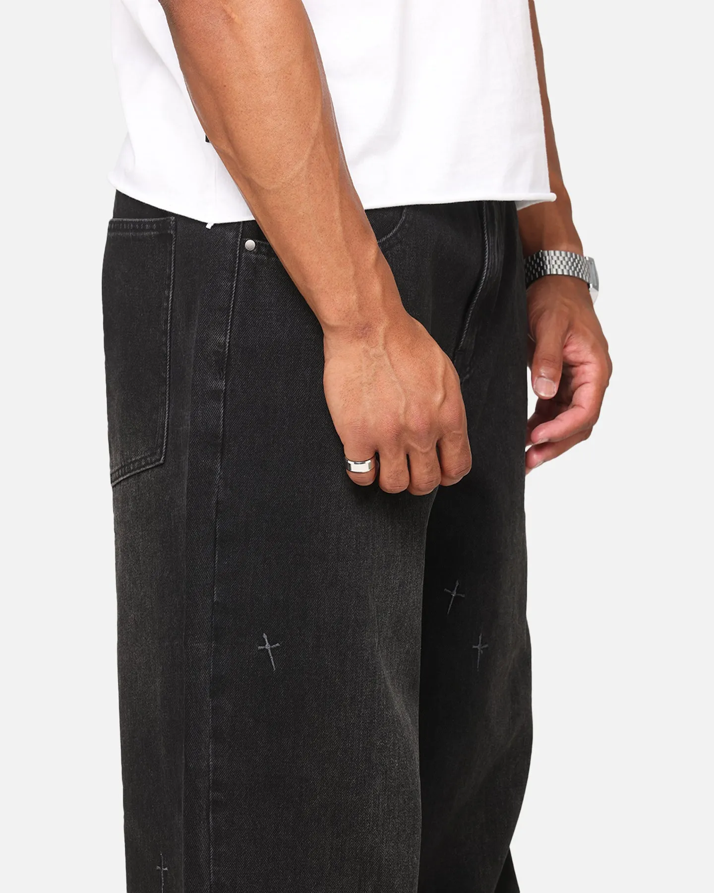 Saint Morta Amplus Graveyard Jeans Black Shadow sold by Culture Kings product image thumbnail 3