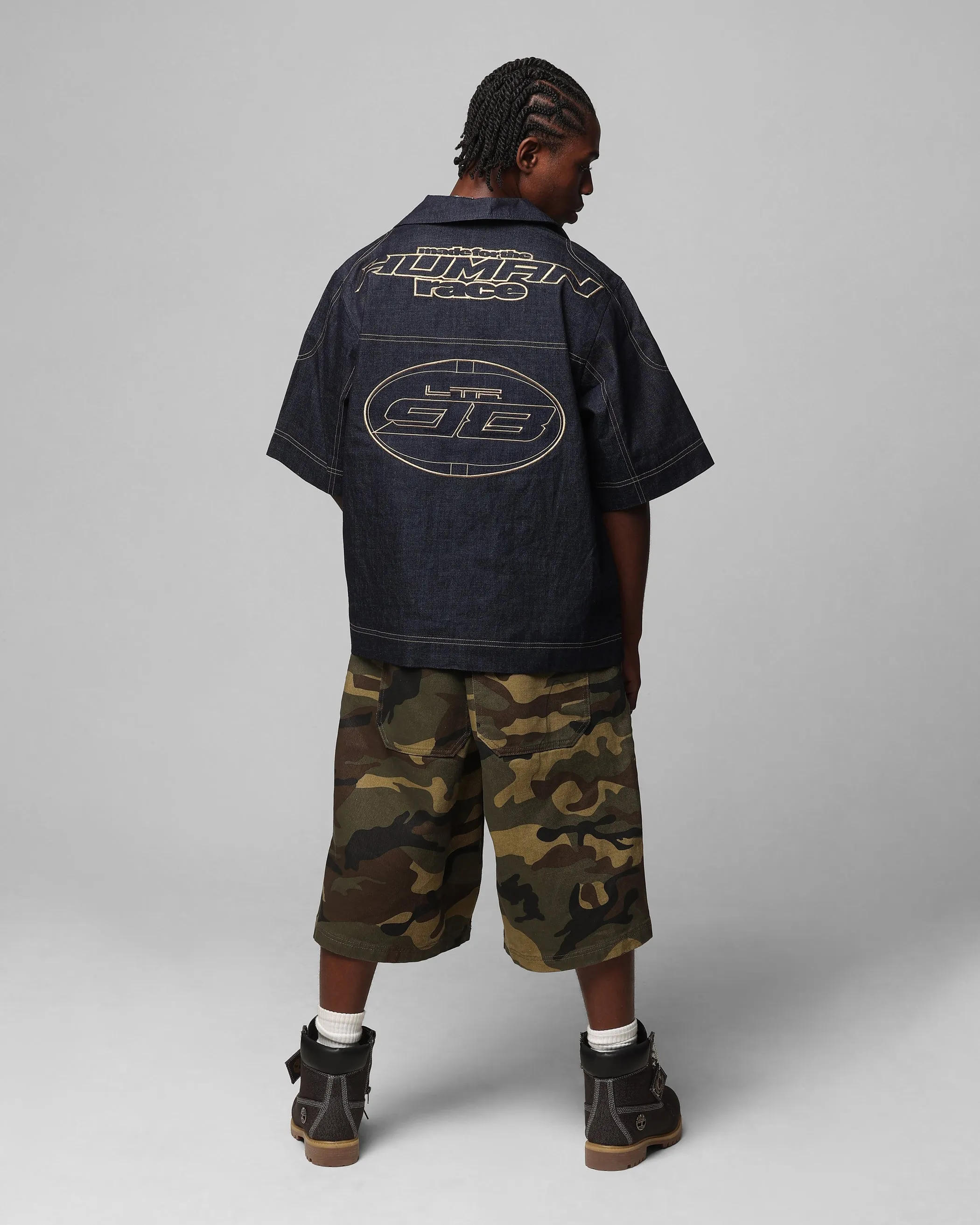 Loiter Motor Denim Button Up Shirt Indigo sold by Culture Kings product image thumbnail 4