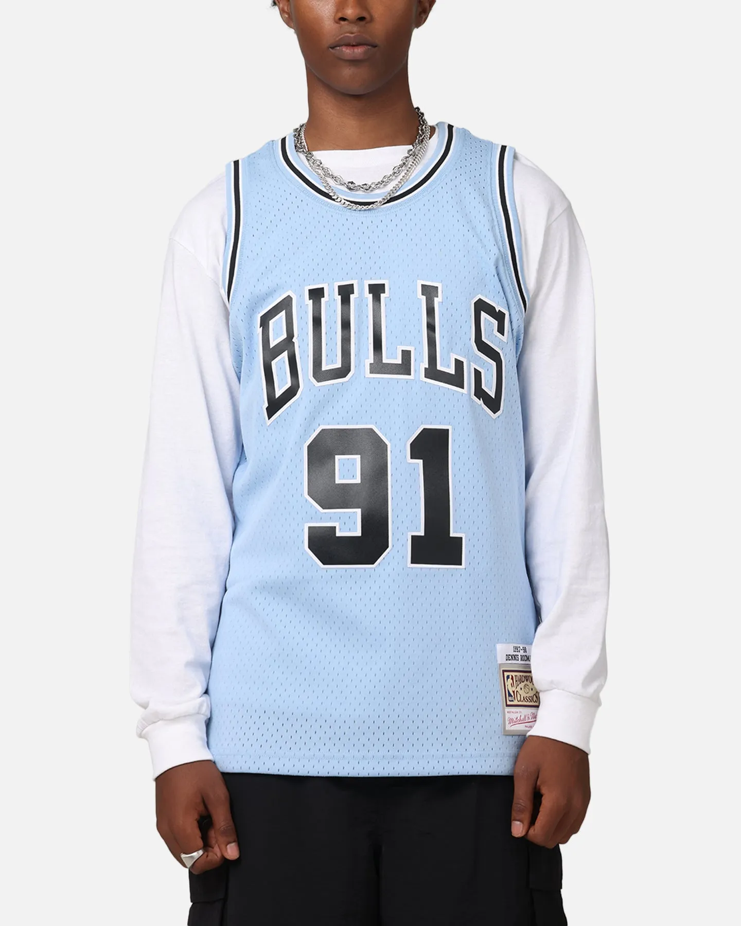 Mitchell & Ness Chicago Bulls Dennis Rodman 'Vapor Blue' Jersey Light Blue sold by Culture Kings