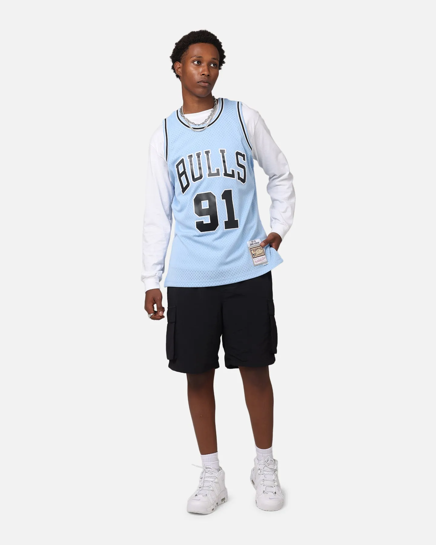 Mitchell & Ness Chicago Bulls Dennis Rodman 'Vapor Blue' Jersey Light Blue sold by Culture Kings product image thumbnail 3