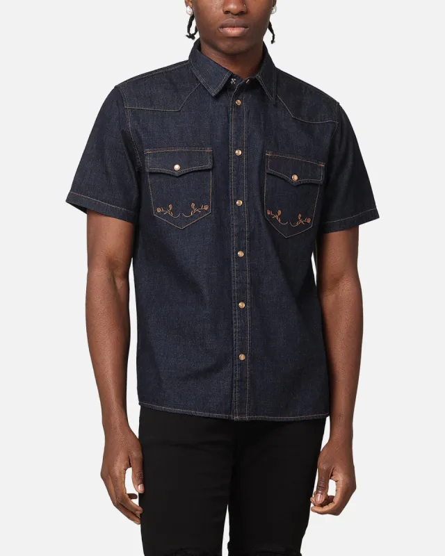 Saint Morta Rodeo Denim Shirt Dark Indigo sold by Culture Kings