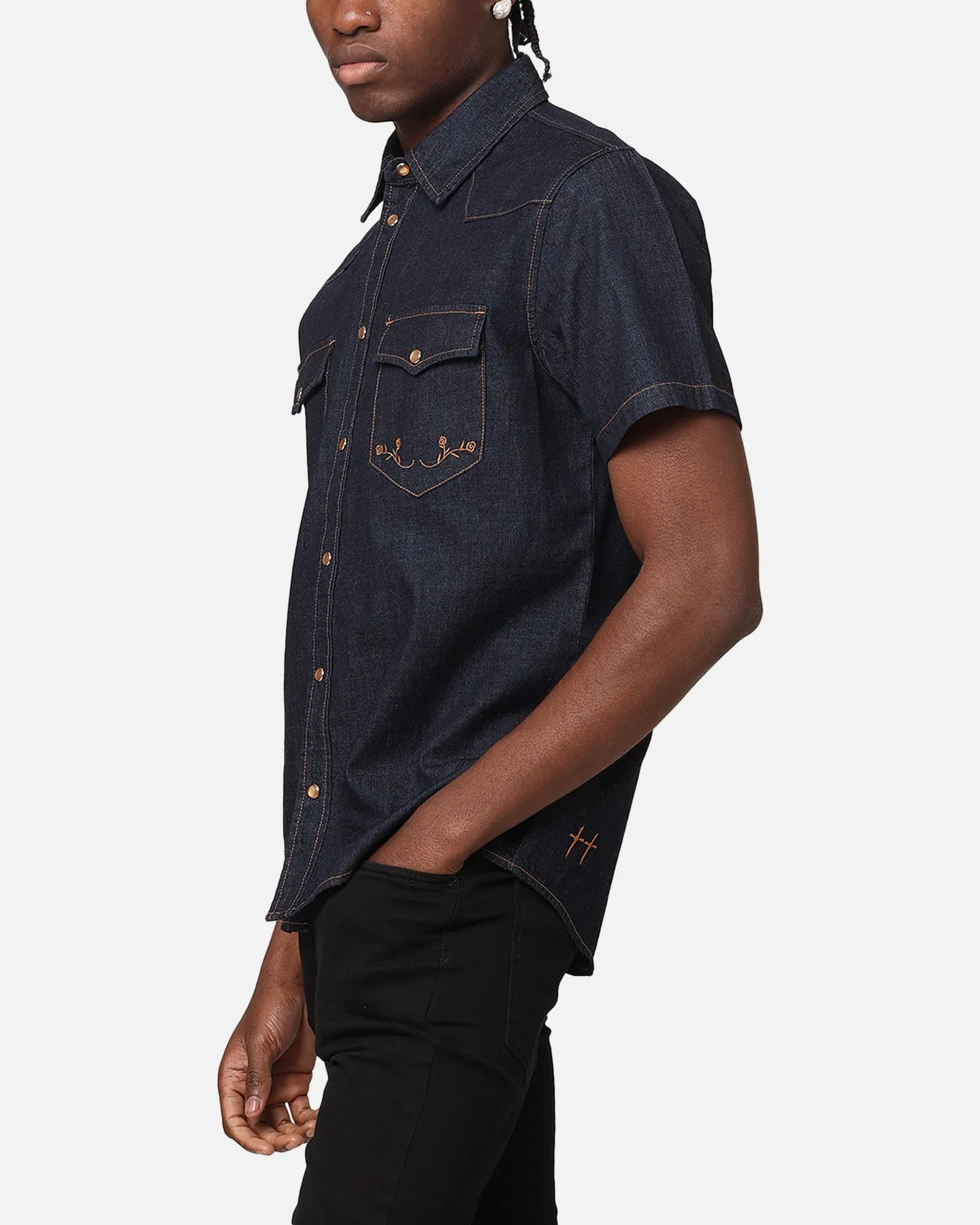 Saint Morta Rodeo Denim Shirt Dark Indigo sold by Culture Kings product image thumbnail 5