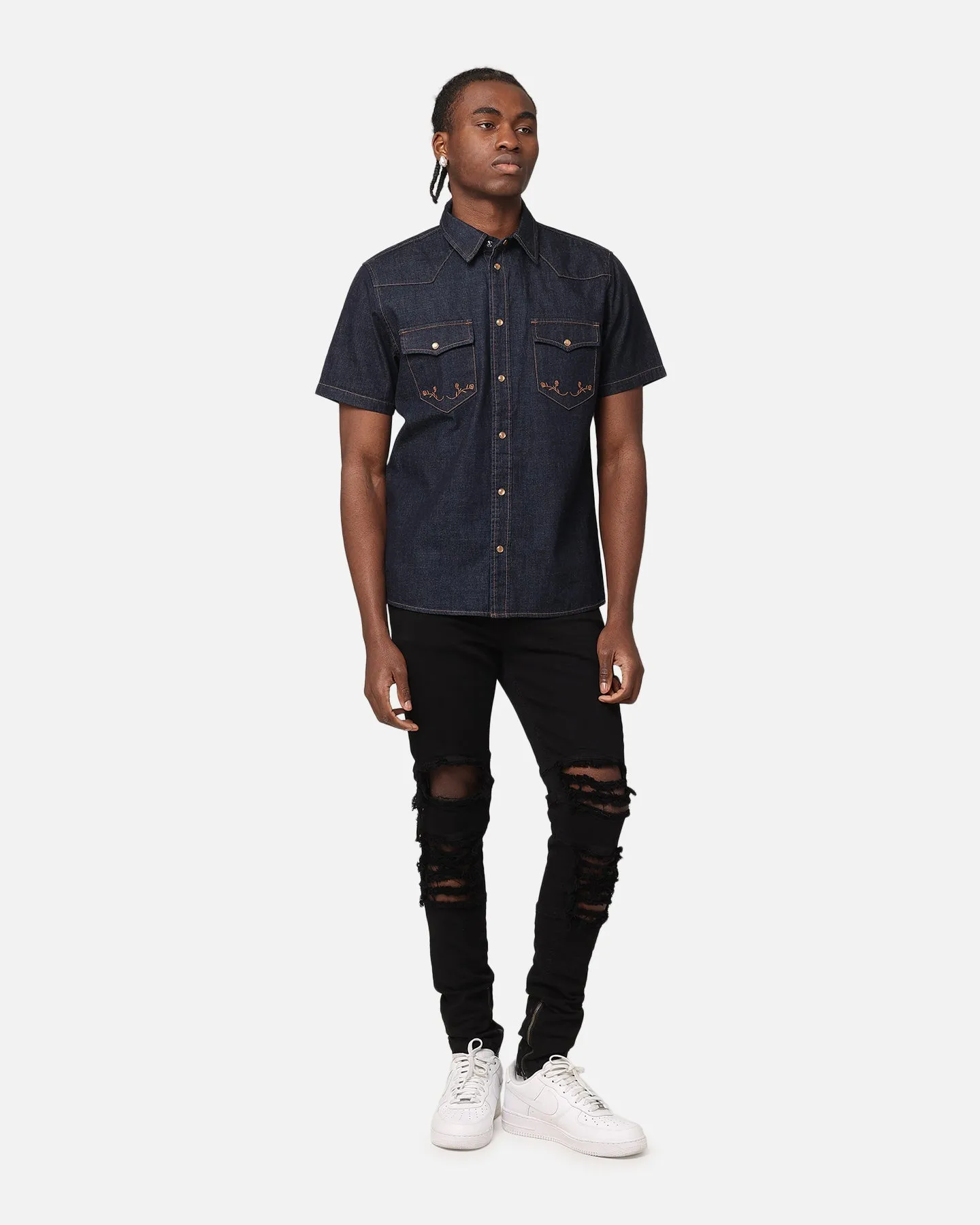 Saint Morta Rodeo Denim Shirt Dark Indigo sold by Culture Kings product image thumbnail 2