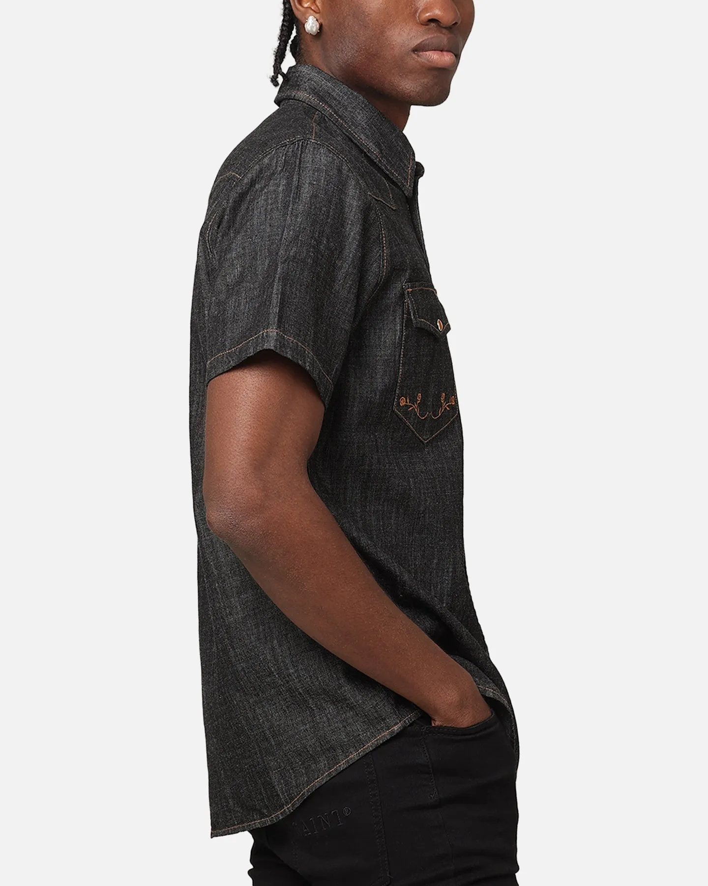 Saint Morta Rodeo Denim Shirt Black sold by Culture Kings product image thumbnail 4