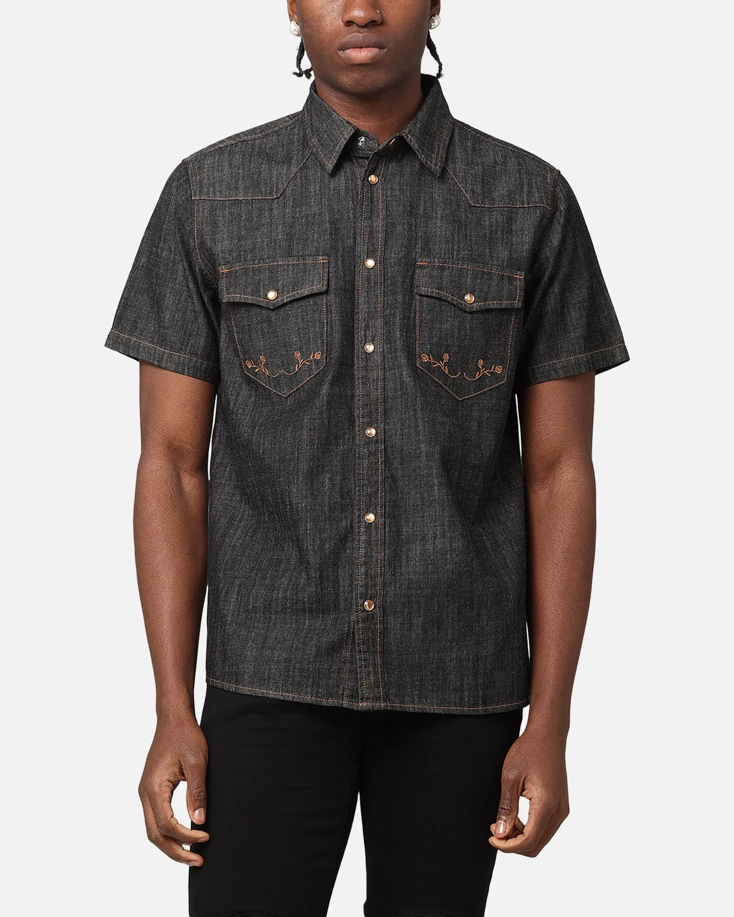 Saint Morta Rodeo Denim Shirt Black sold by Culture Kings