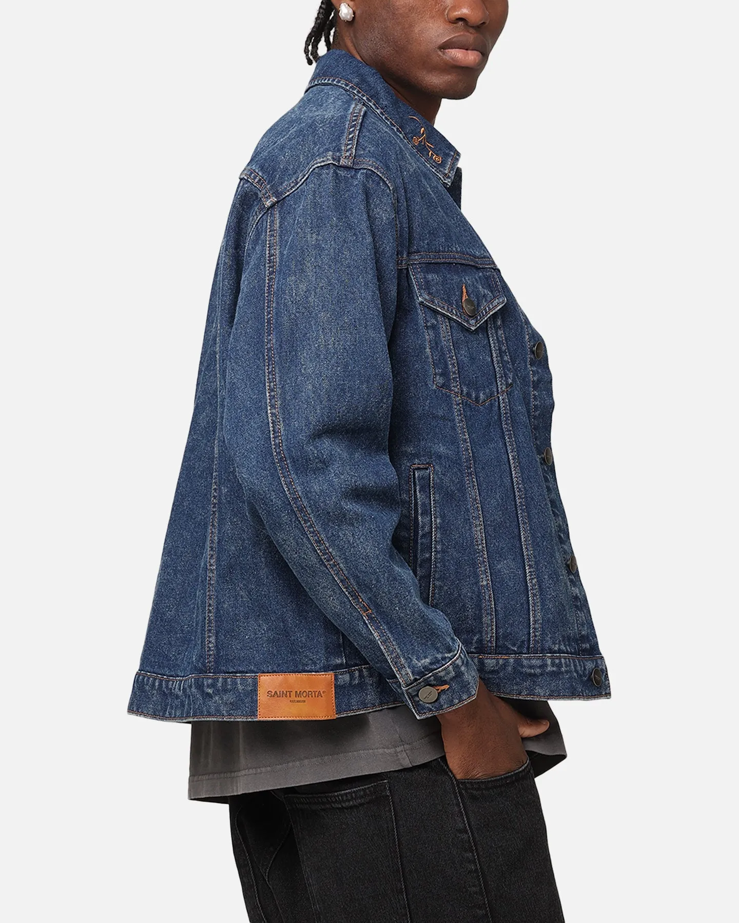 Saint Morta Rodeo Denim Jacket Dark Indigo sold by Culture Kings product image thumbnail 4