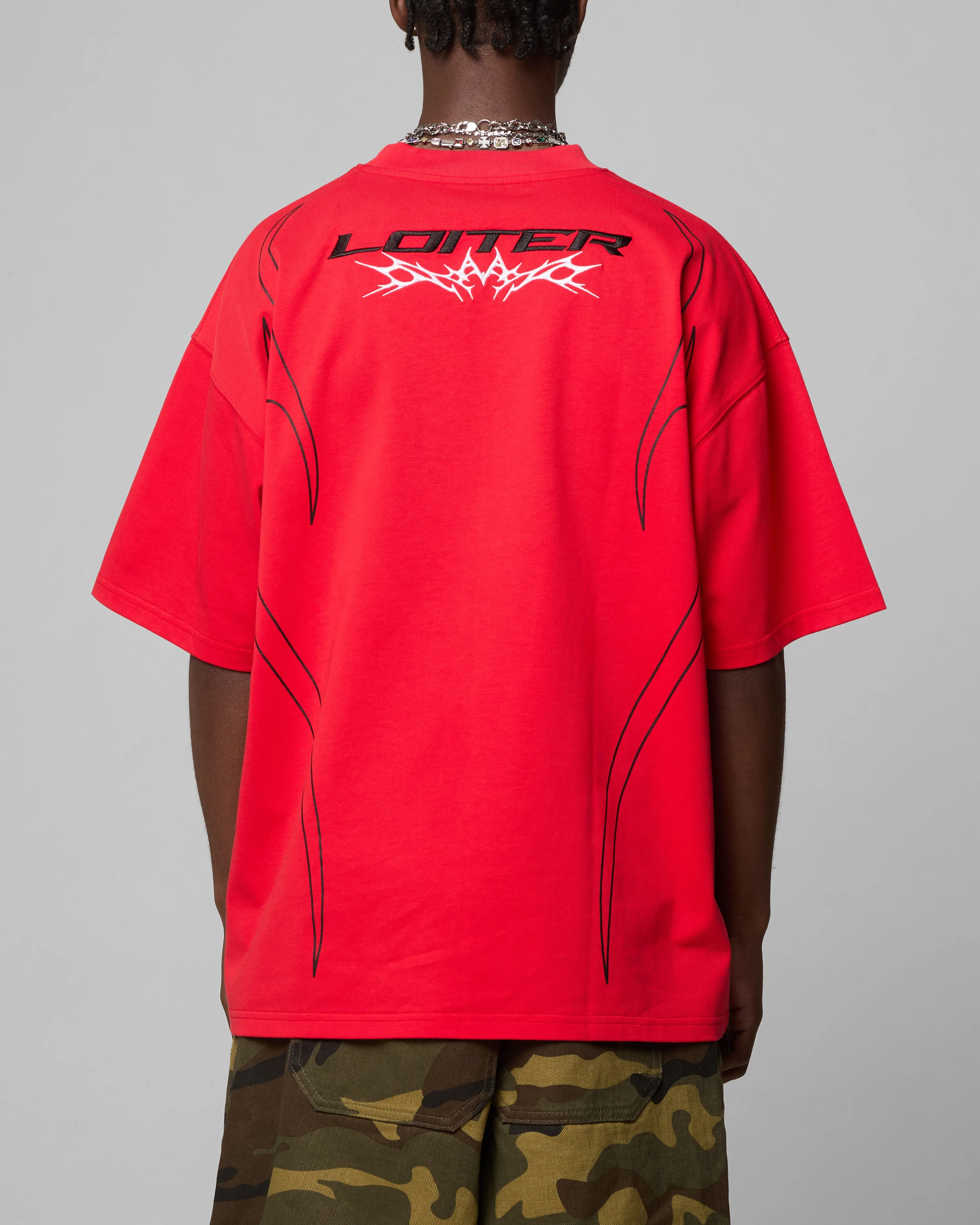 Loiter Trackstar T-Shirt Red sold by Culture Kings product image thumbnail 2