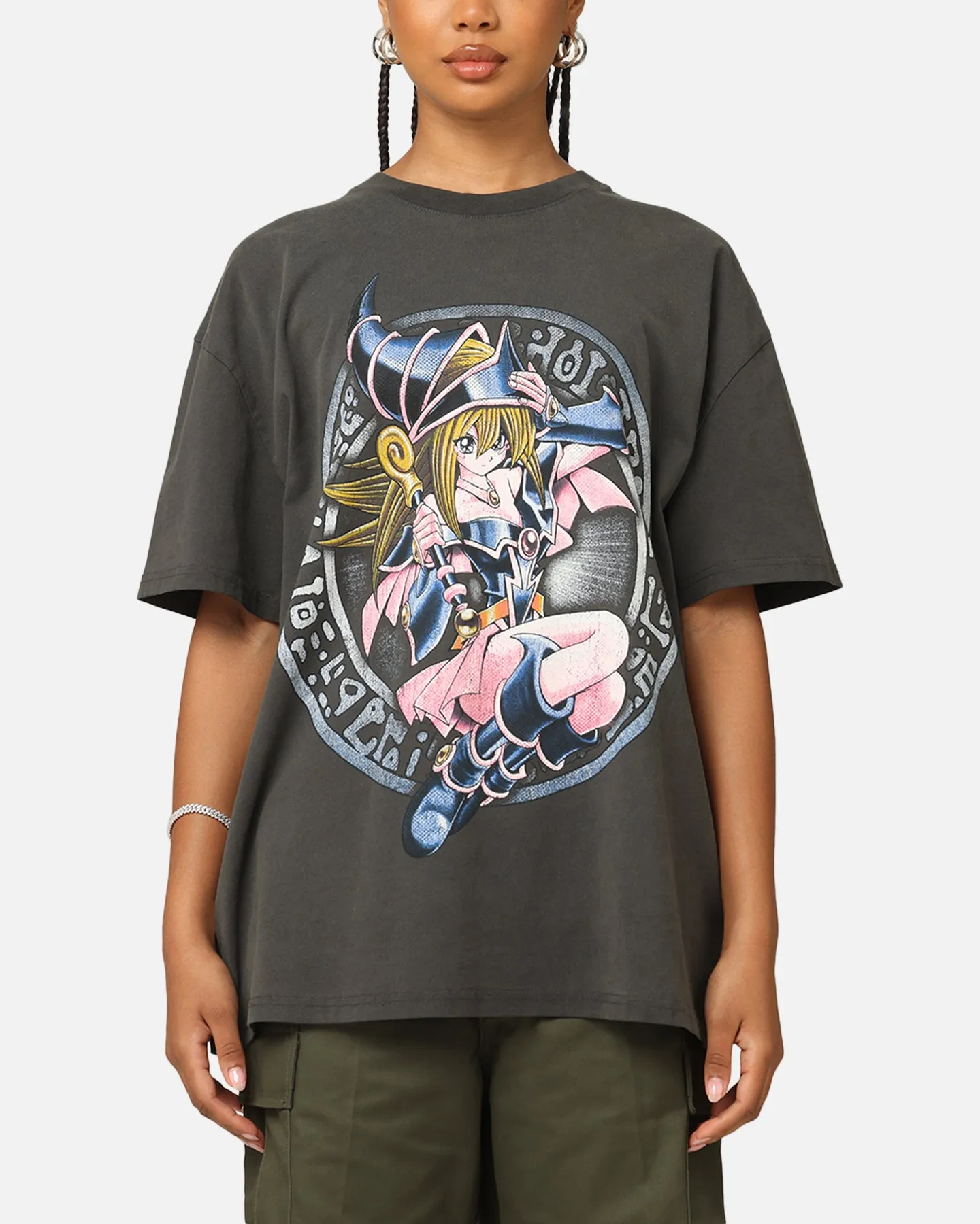 Goat Crew X Yu-Gi-Oh! Dark Magician Girl Card Heavyweight T-Shirt Black Wash sold by Culture Kings