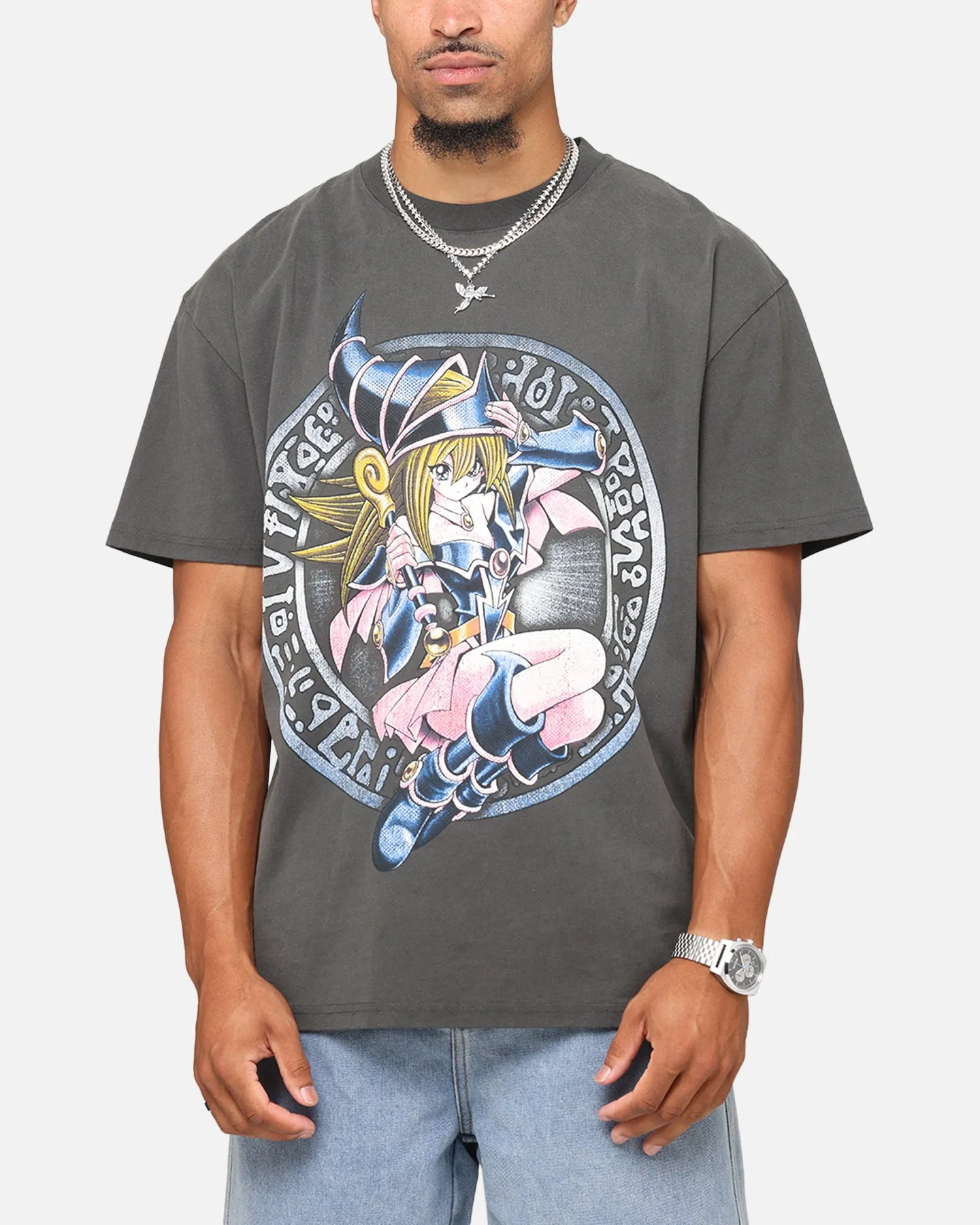 Goat Crew X Yu-Gi-Oh! Dark Magician Girl Card Heavyweight T-Shirt Black Wash sold by Culture Kings