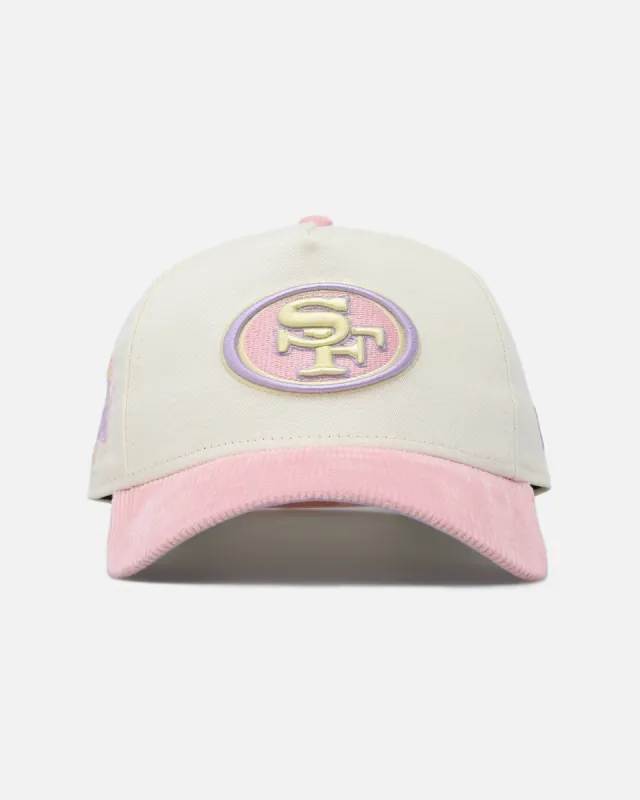 New Era San Francisco 49ers 'Easter Corduroy' 9FORTY A-Frame Snapback White/Pink sold by Culture Kings