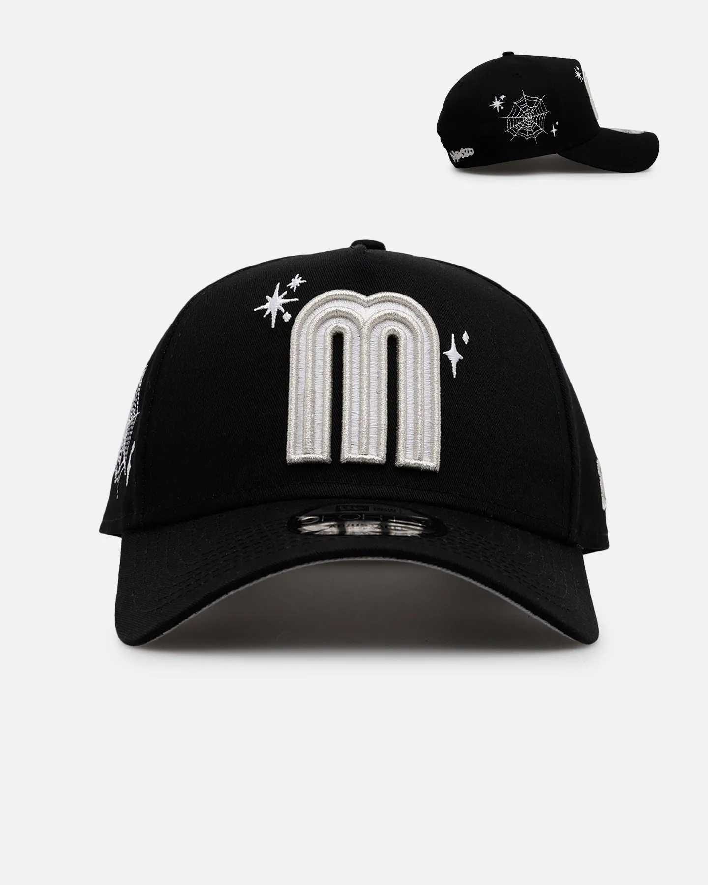 New Era Mexico National Baseball Team 'Grit 3.0' 9FORTY A-Frame Snapback Black/White sold by Culture Kings