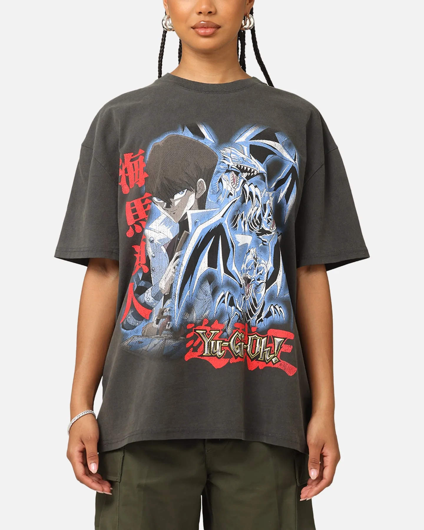 Goat Crew X Yu-Gi-Oh! Kaiba Blue Eyes Heavyweight T-Shirt Black Wash sold by Culture Kings