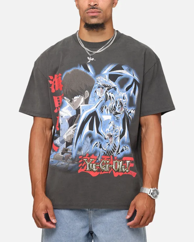 Goat Crew X Yu-Gi-Oh! Kaiba Blue Eyes Heavyweight T-Shirt Black Wash sold by Culture Kings