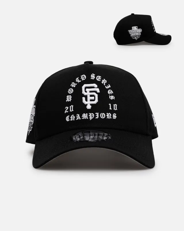 New Era San Francisco Giants 'Gothic Arch 2.0' 9FORTY A-Frame Snapback Black/White sold by Culture Kings