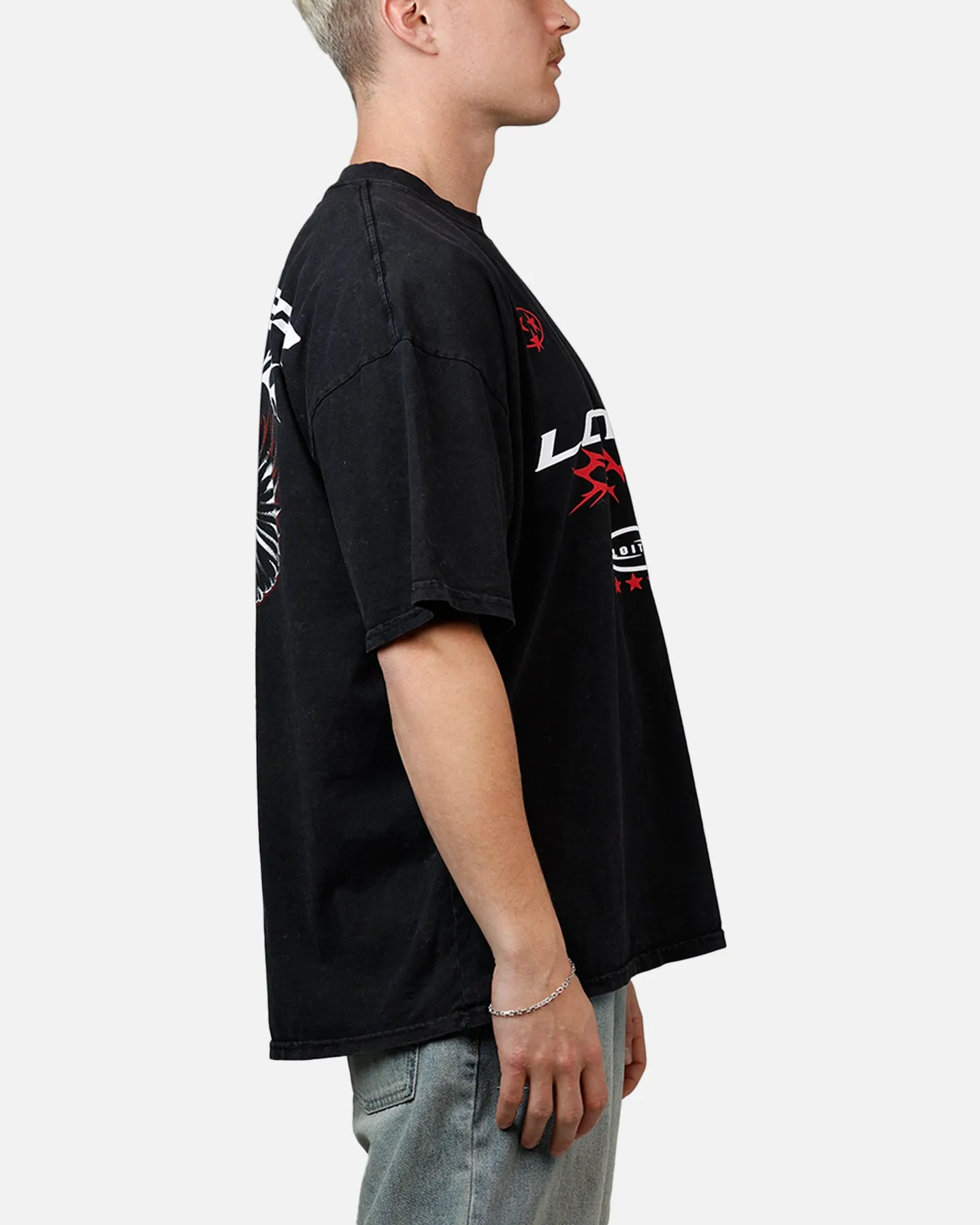 Loiter Flight T-Shirt Black Acidwash sold by Culture Kings product image thumbnail 4