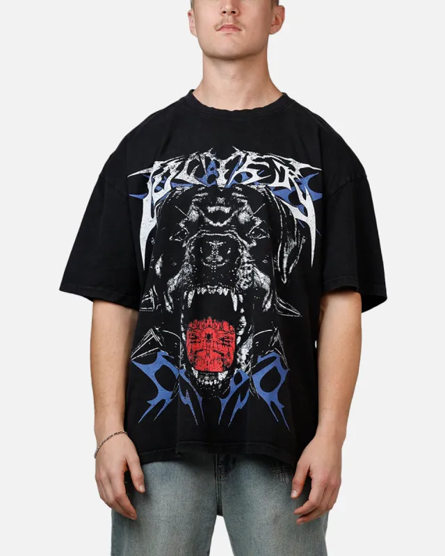 Loiter Dog Eat Dog Vintage T-Shirt Black Acidwash sold by Culture Kings