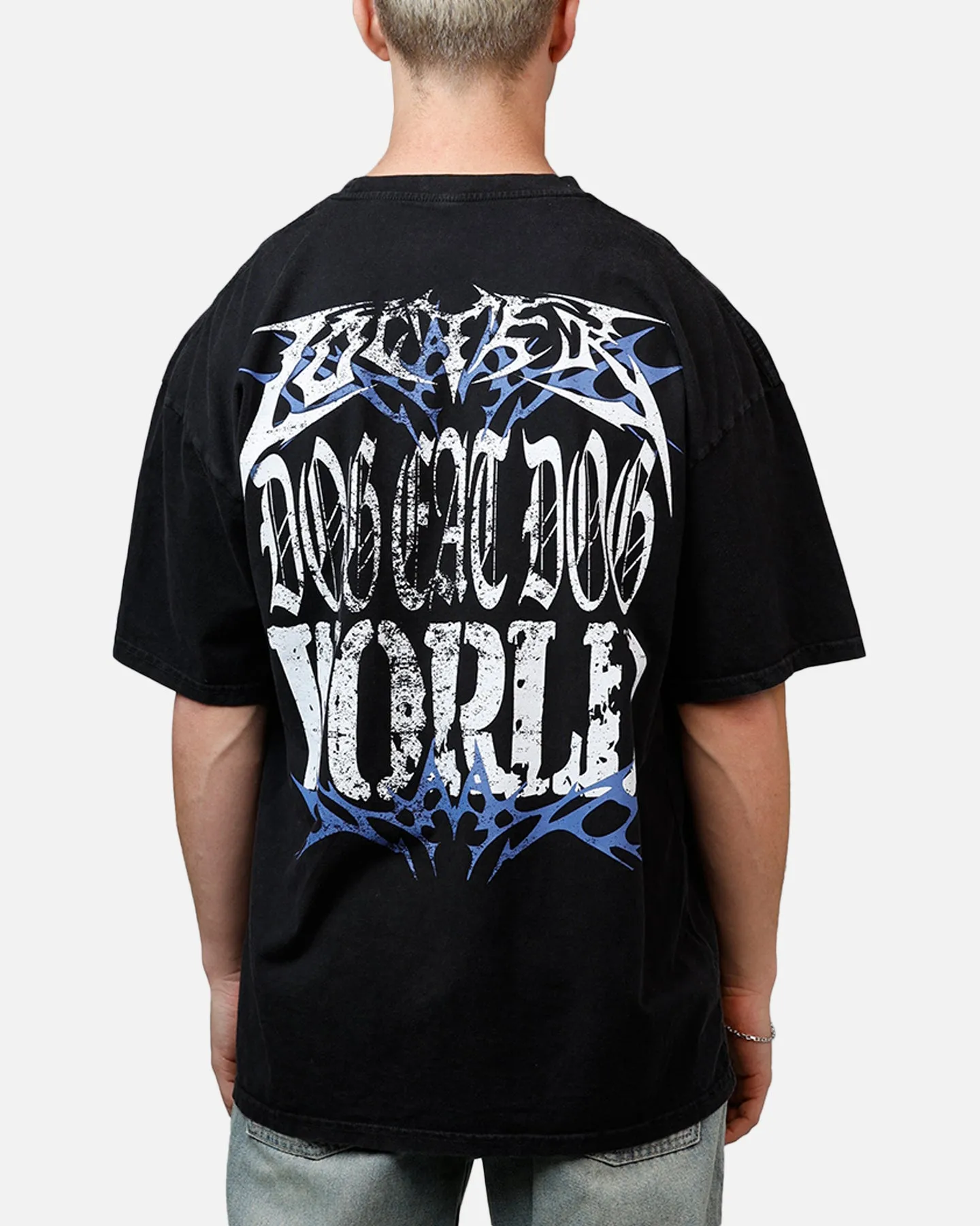 Loiter Dog Eat Dog Vintage T-Shirt Black Acidwash sold by Culture Kings product image thumbnail 2